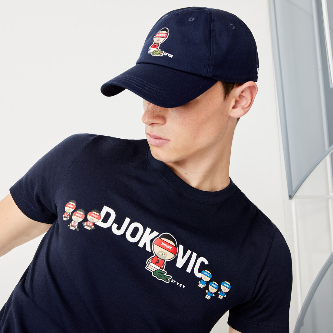 Men's Lacoste SPORT Collab Youssef SY Breathable Cotton T-shirt Men's Lacoste SPORT Collab Youssef SY Breathable Cotton T-shirt