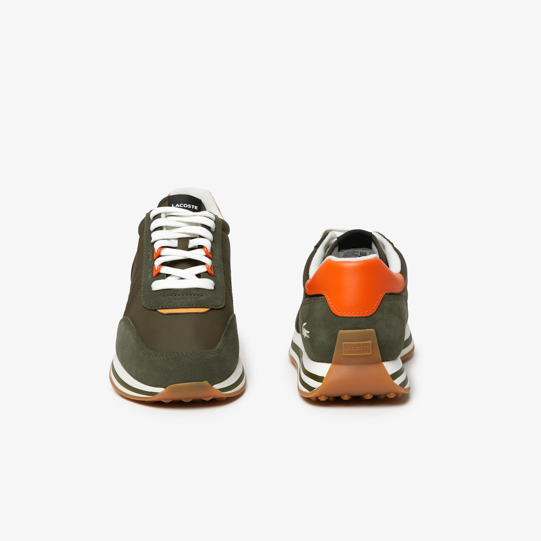 Men's Lacoste L-Spin Leather Colour Contrast Trainers Men's Lacoste L-Spin Leather Colour Contrast Trainers