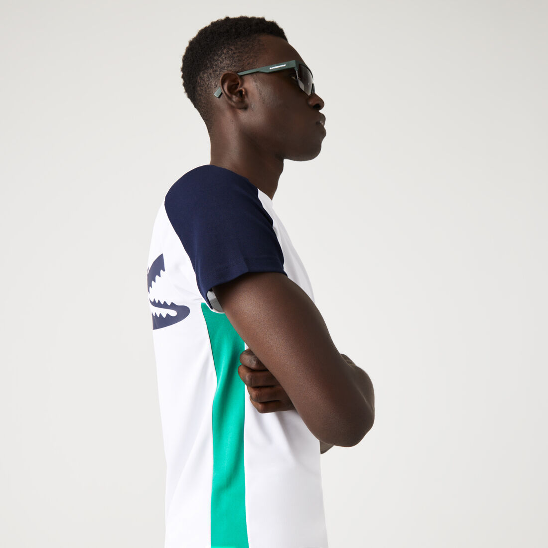تيشيرت تنس بطبعة تمساح للرجال مجموعة Lacoste SPORT