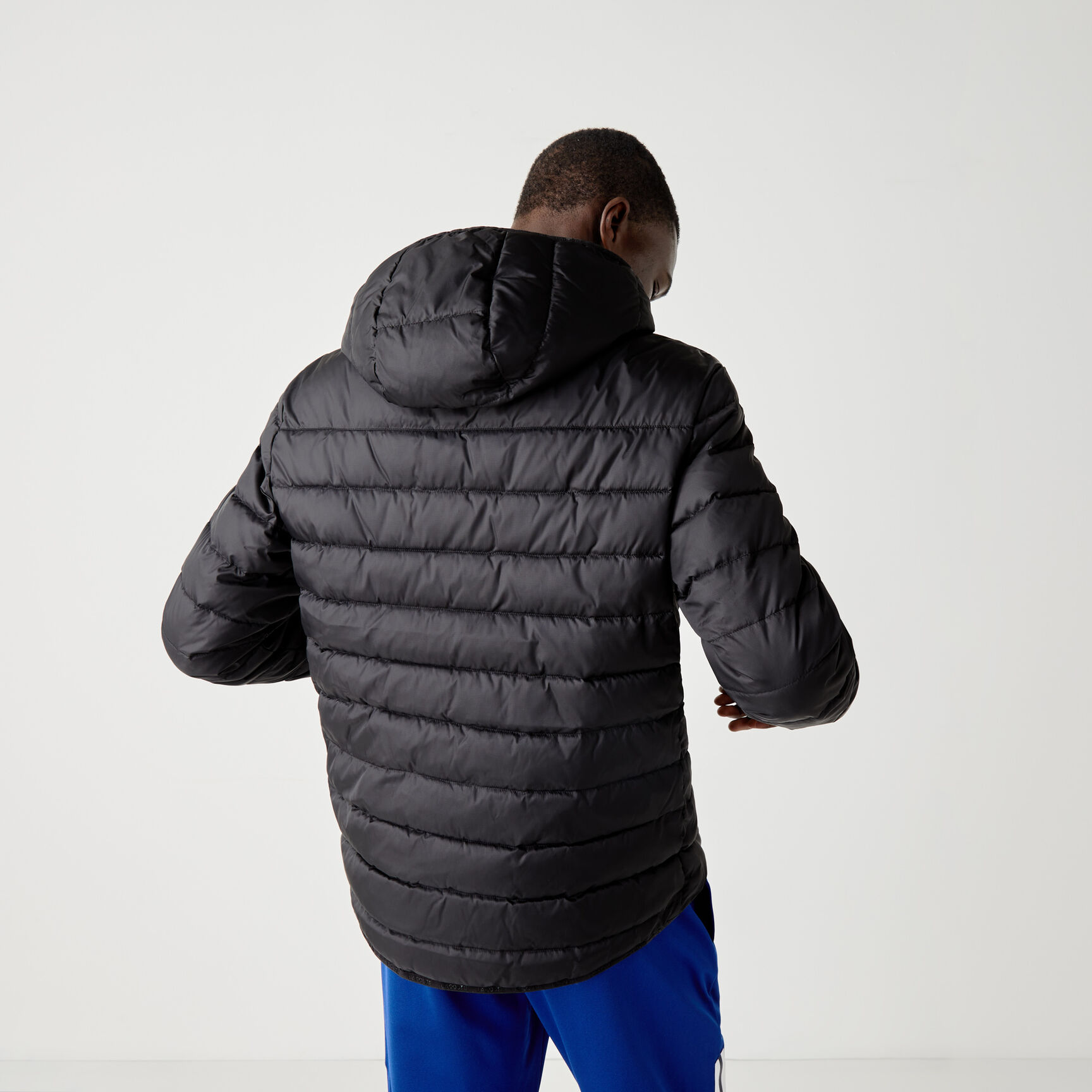 Men's Lacoste SPORT Hooded Water-Resistant Quilted Jacket Men's Lacoste SPORT Hooded Water-Resistant Quilted Jacket