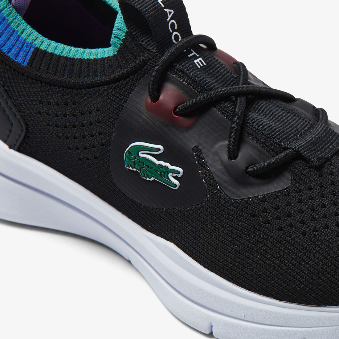 Children's Lacoste Run Spin Knit Textile Color Contrast Sneakers Children's Lacoste Run Spin Knit Textile Color Contrast Sneakers