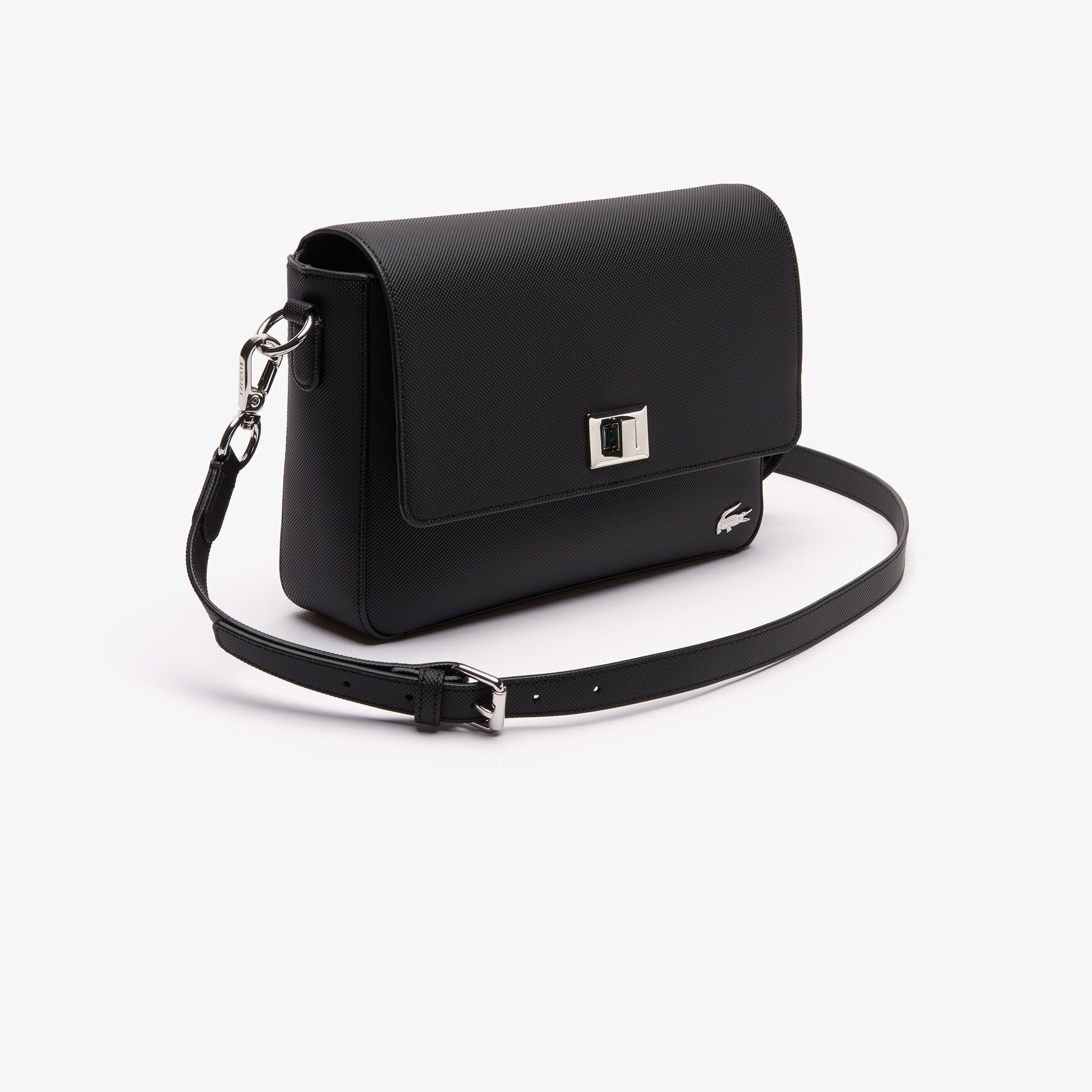 حقيبة كتف بمشبك محيكة من كنفا بيكيه بتصميم كلاسيكي عملي للسيدات من مجموعة Daily Classic