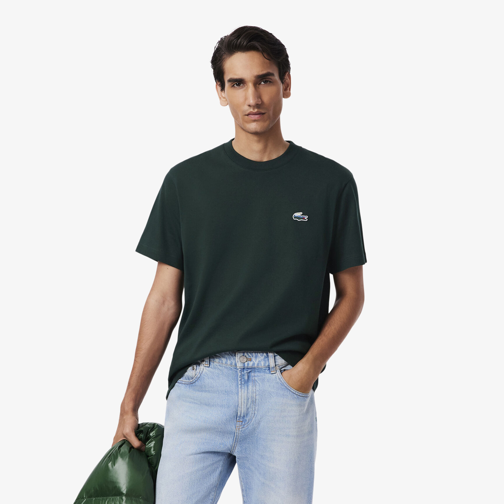 تي شيرت جيرسي ثقيل بطبعة تمساح