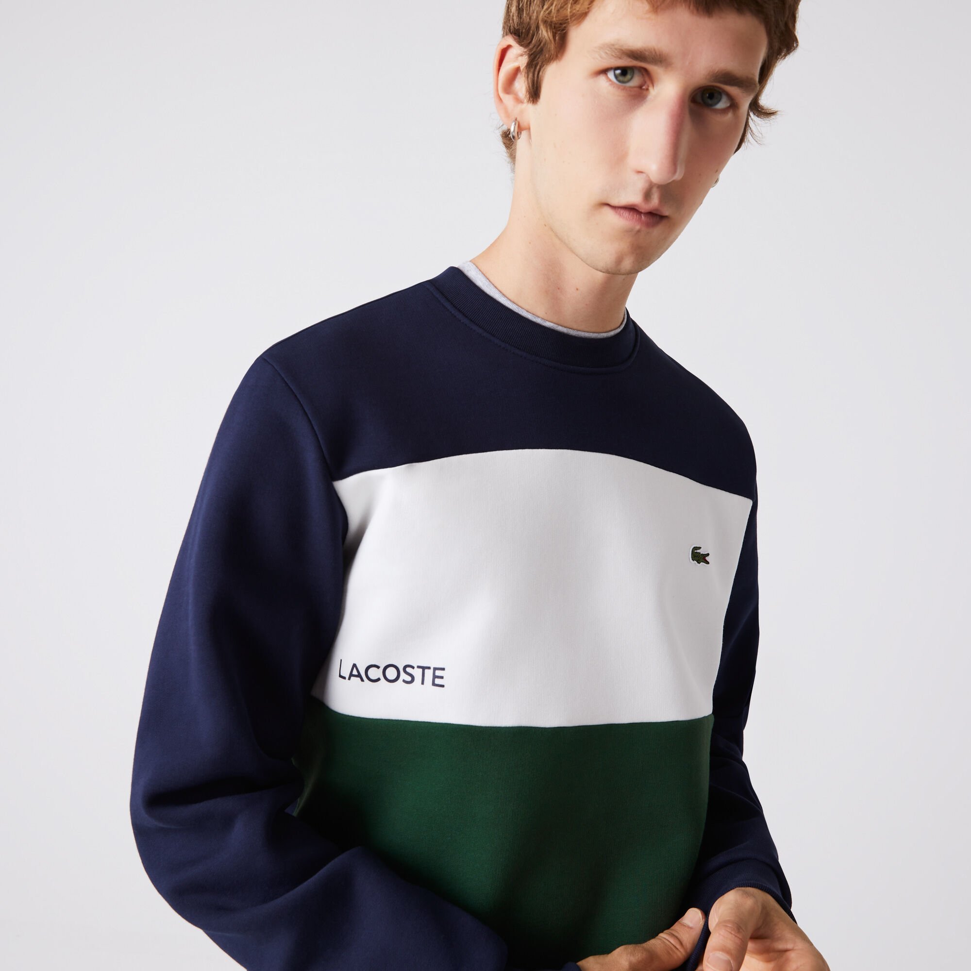 Lacoste block sweatshirt deals