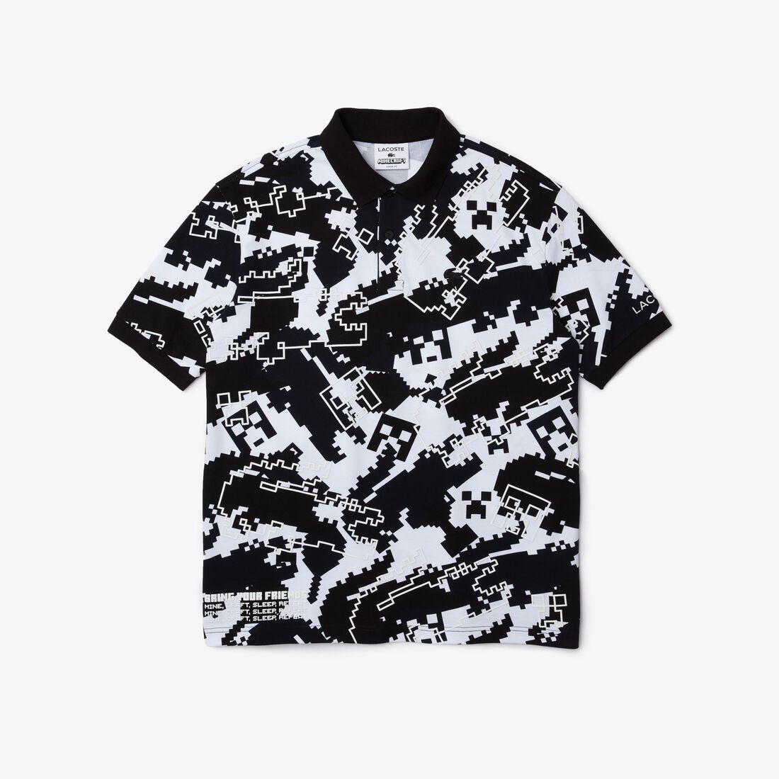 Men's Lacoste x Minecraft Print Organic Cotton Polo Shirt Men's Lacoste x Minecraft Print Organic Cotton Polo Shirt