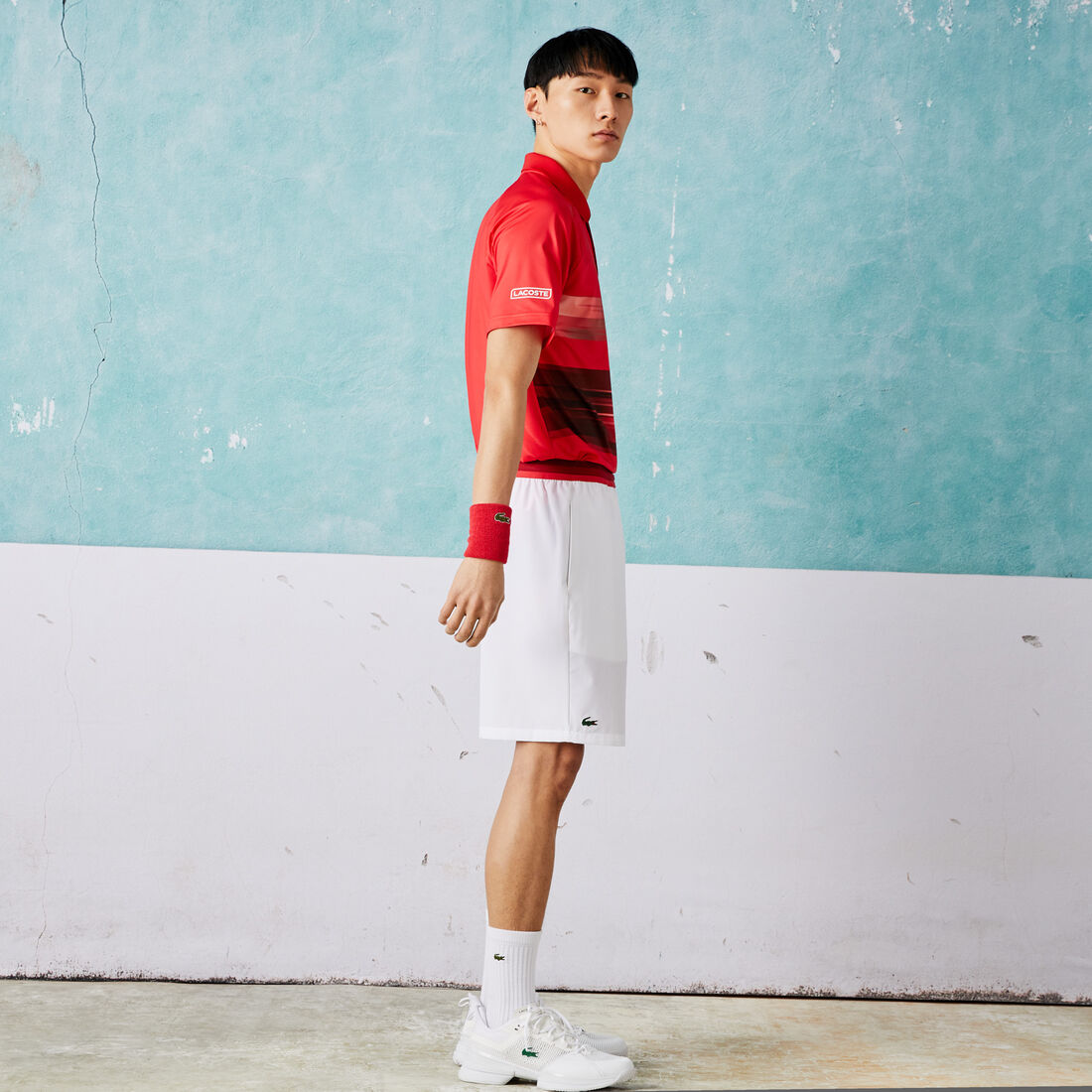 شورت مطاطي خفيف للرجال مجموعة Lacoste SPORT x Novak Djokovic شورت مطاطي خفيف للرجال مجموعة Lacoste SPORT x Novak Djokovic