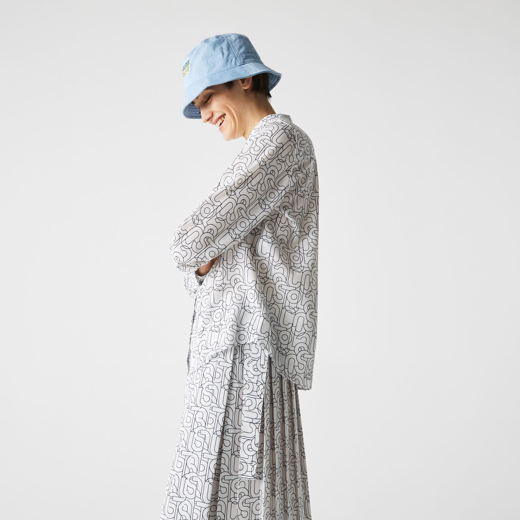 Women&rsquo;s Lacoste Print Relaxed Fit Flowy Shirt