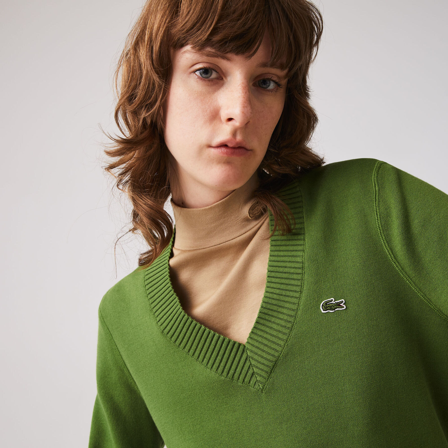 Women's V-neck Organic Cotton Sweater lacoste women s v neck organic cotton sweater