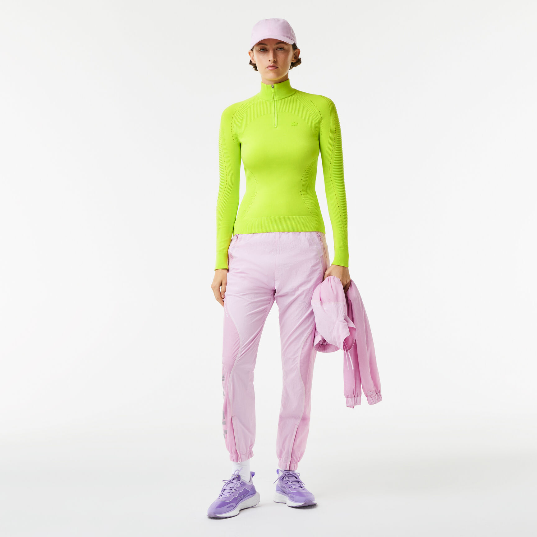Women's Lacoste Zip Neck Wool Sweater Women's Lacoste Zip Neck Wool Sweater