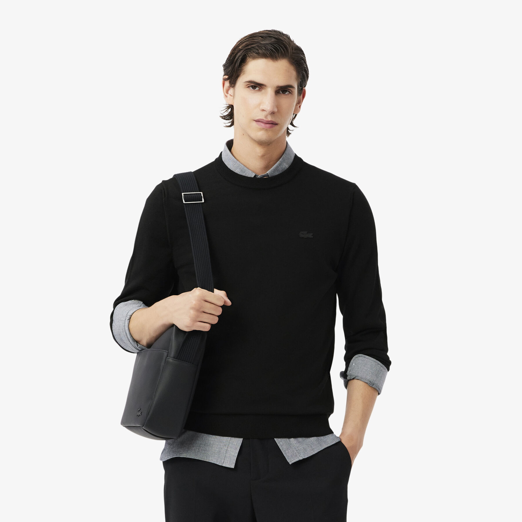 Merino Wool Crew Neck Sweater lacoste merino wool crew neck sweater