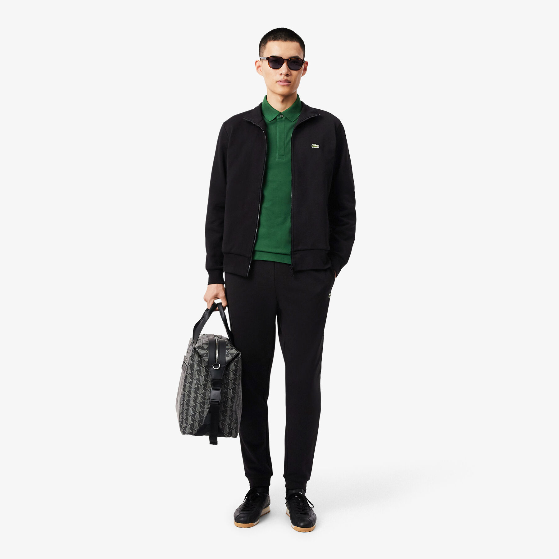 Zip-Up High Neck Fleece Sweatshirt lacoste zip up high neck fleece sweatshirt