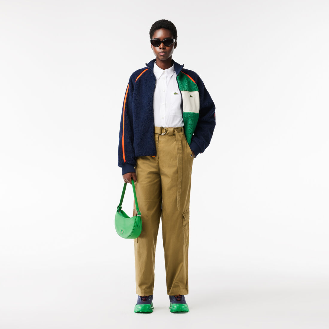 قميص لاكوست × باندير بوبلين قطني مخطط قميص لاكوست × باندير بوبلين قطني مخطط