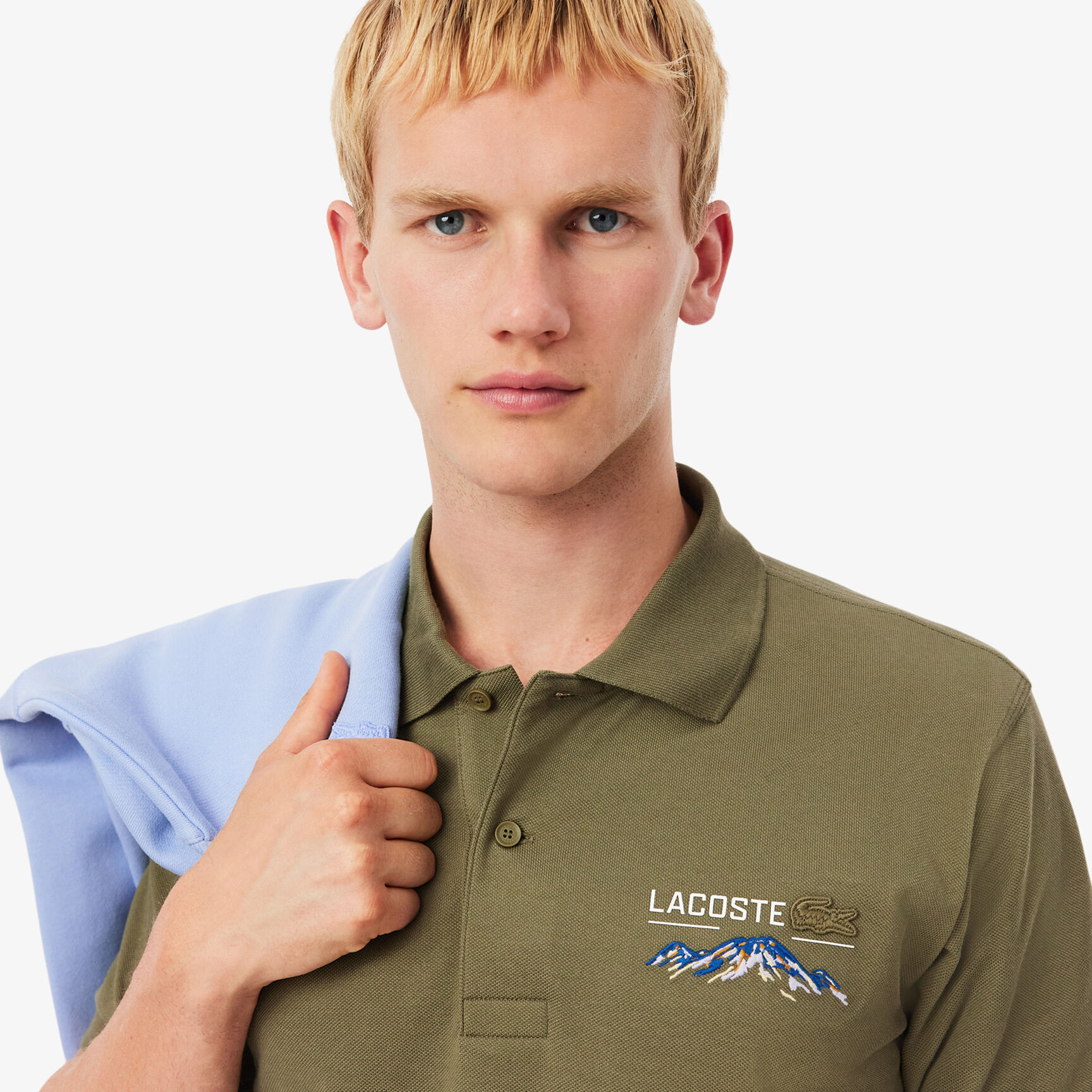 Classic Fit Embroidered Motif Pique Polo Shirt