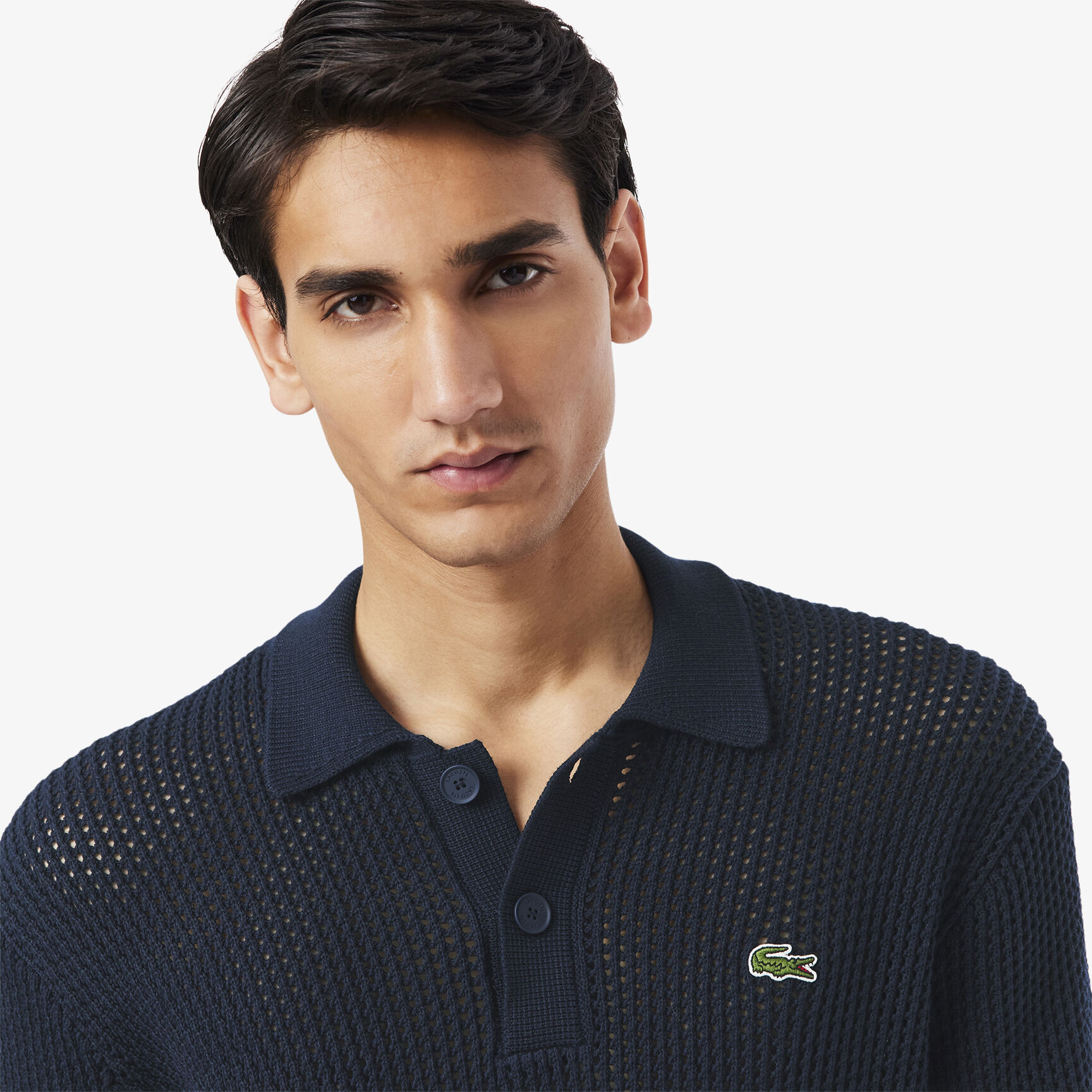 سترة بولو من القطن الثقيل بأكمام قصيرة سترة بولو من القطن الثقيل بأكمام قصيرة