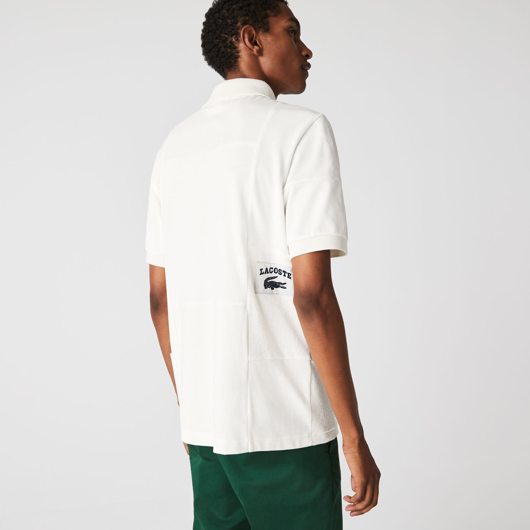 تيشيرت بولو كلاسيكي بيكيه وبوكليه بقصة مريحة للرجال مجموعة Lacoste L!VE تيشيرت بولو كلاسيكي بيكيه وبوكليه بقصة مريحة للرجال مجموعة Lacoste L!VE