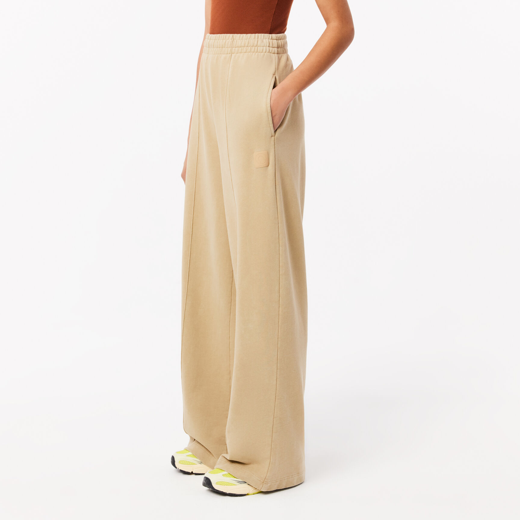 Wide Leg Badge Track Pants