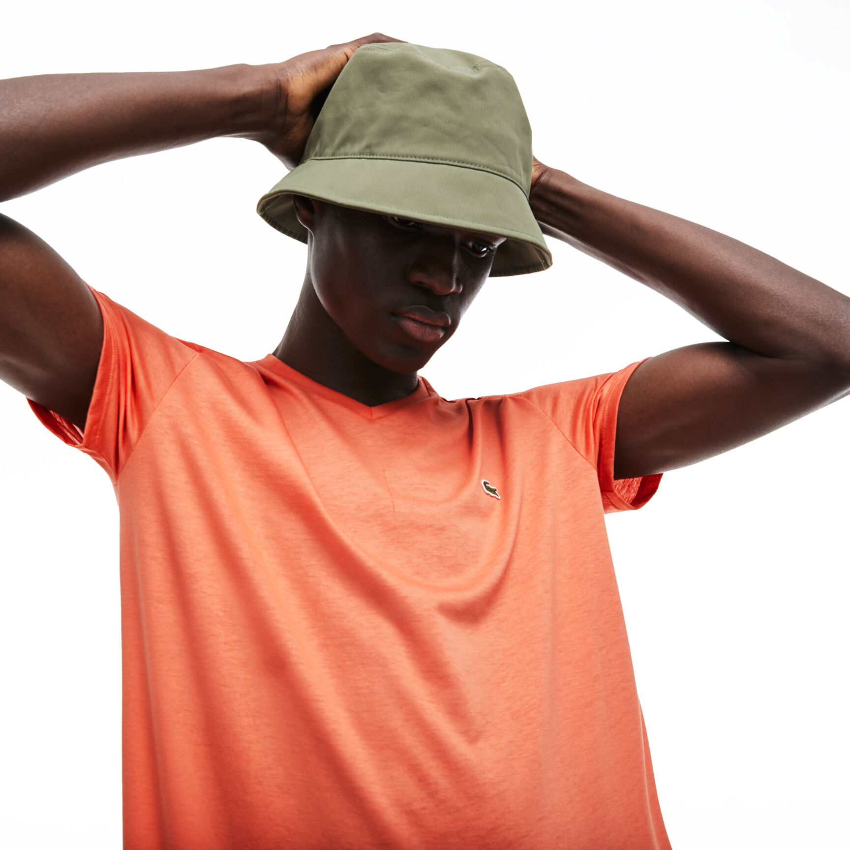 Lightweight Cotton Pima V Neck T-shirt