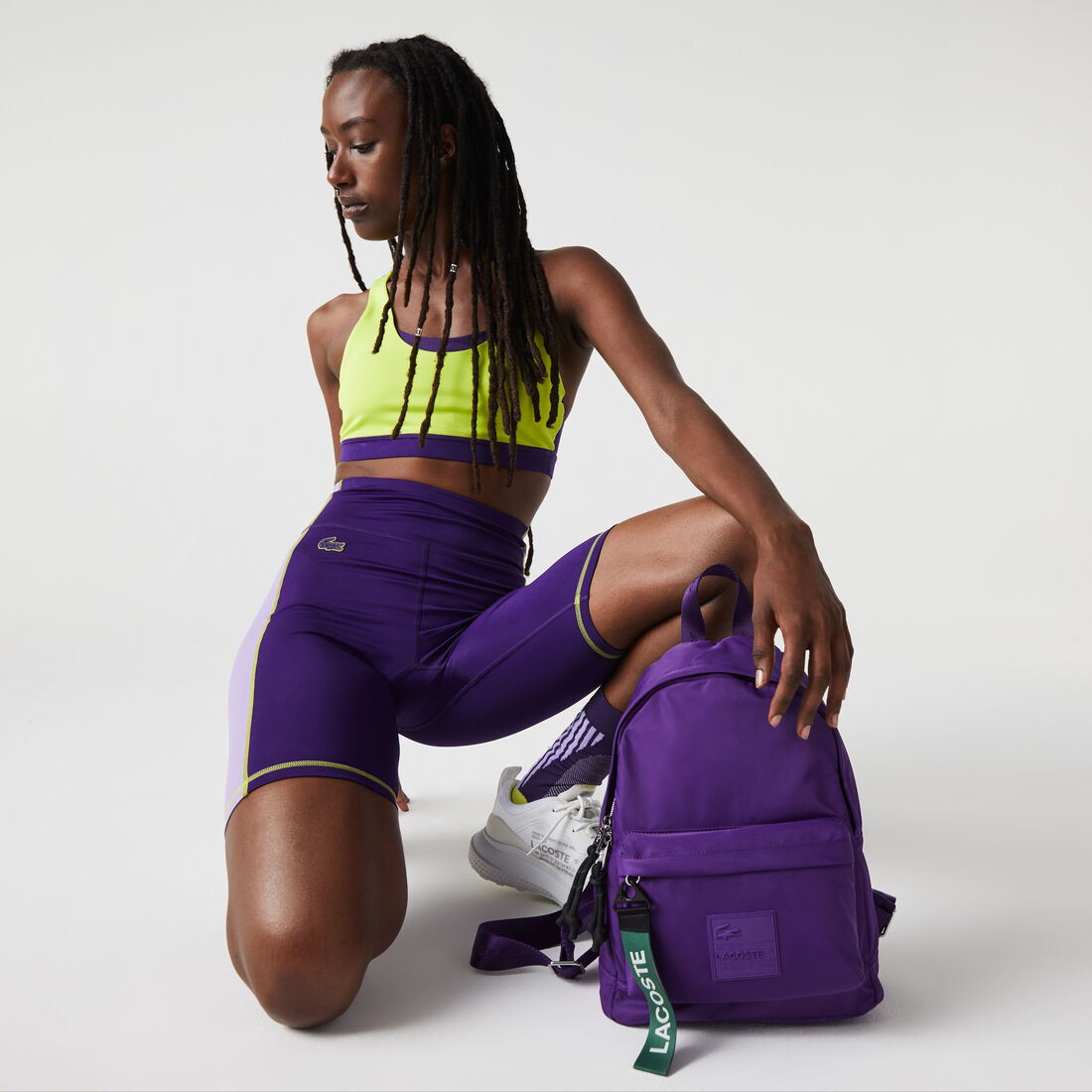 Women's Lacoste Signature Patch Branded Puller Backpack