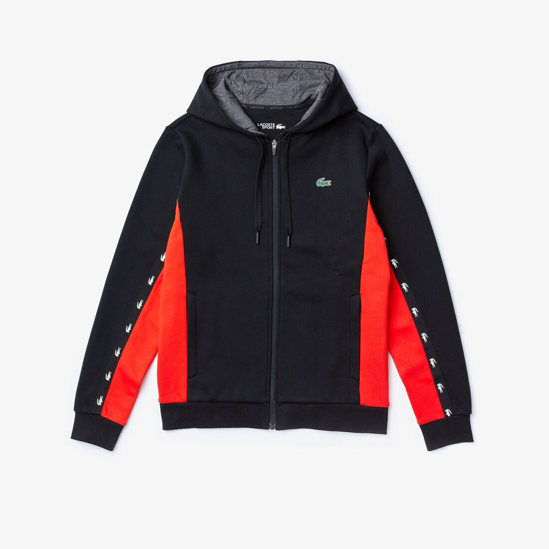 Men's Lacoste SPORT Two-Tone Fleece Hoody Sweatshirt Men's Lacoste SPORT Two-Tone Fleece Hoody Sweatshirt