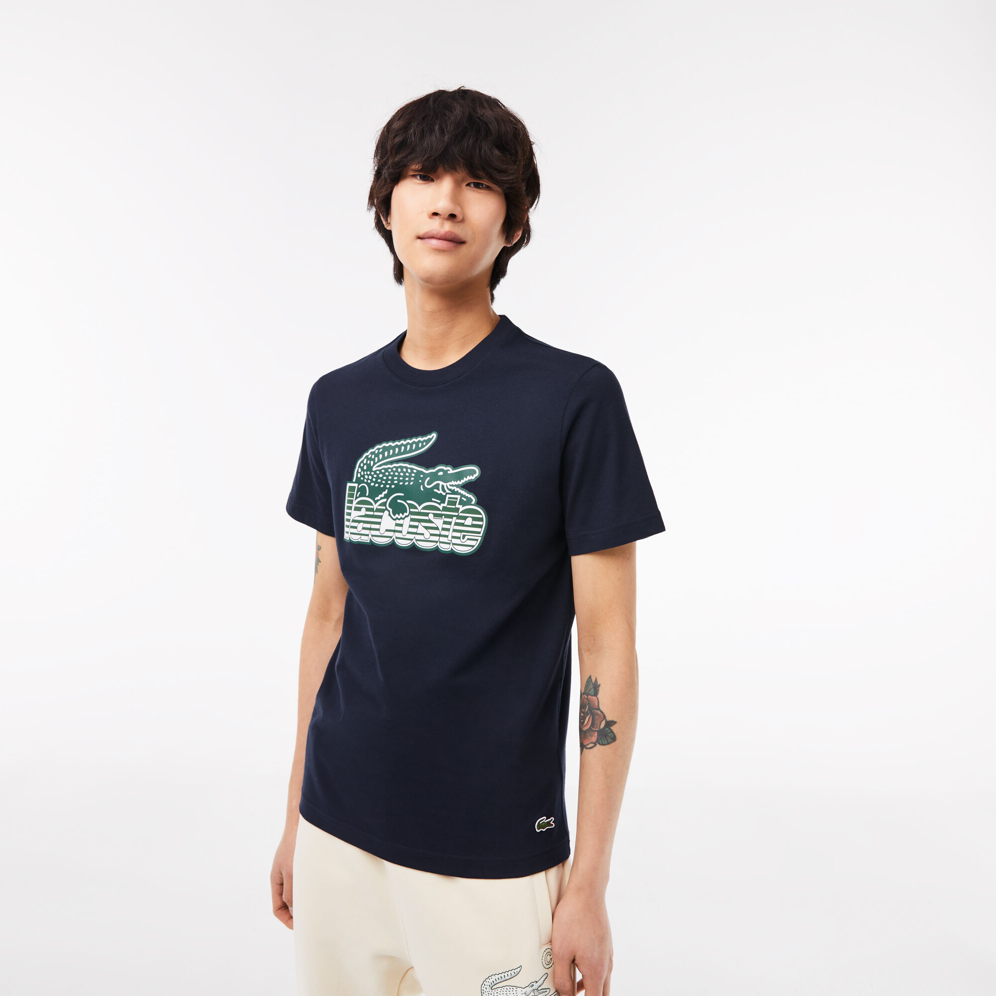 T shirt basic lacoste sales