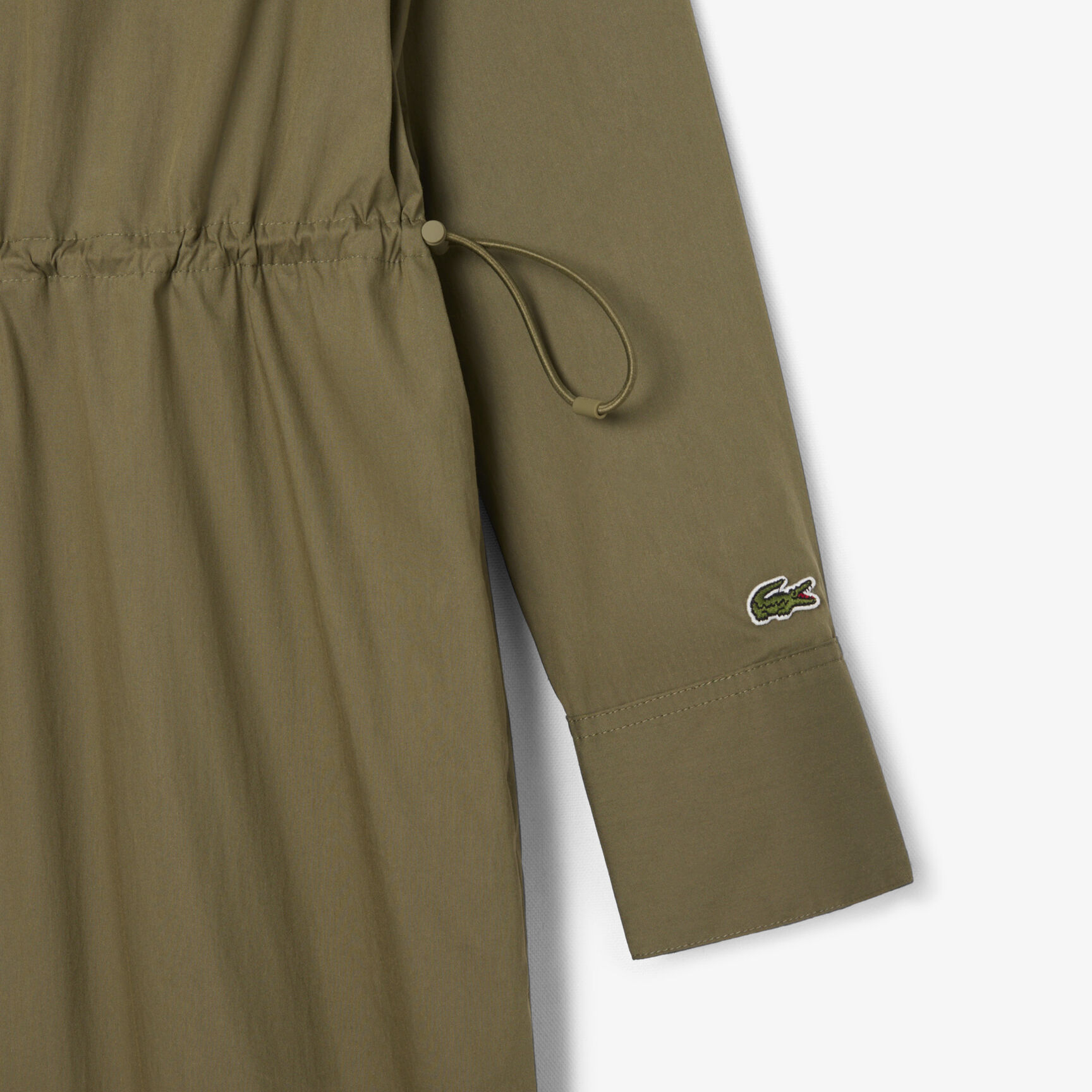 فستان قميص قطني كبير الحجم بسحاب أمامي