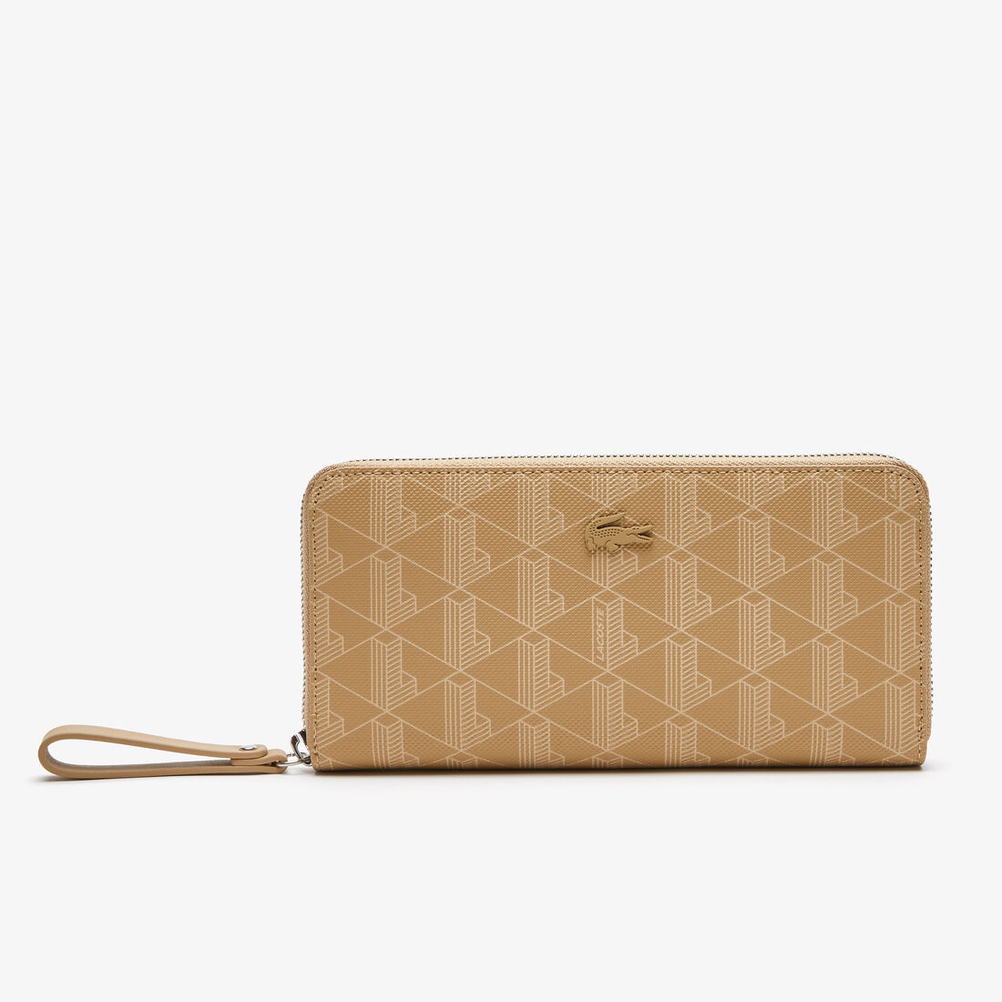 Women's Lacoste Monogram Print Zip Wallet