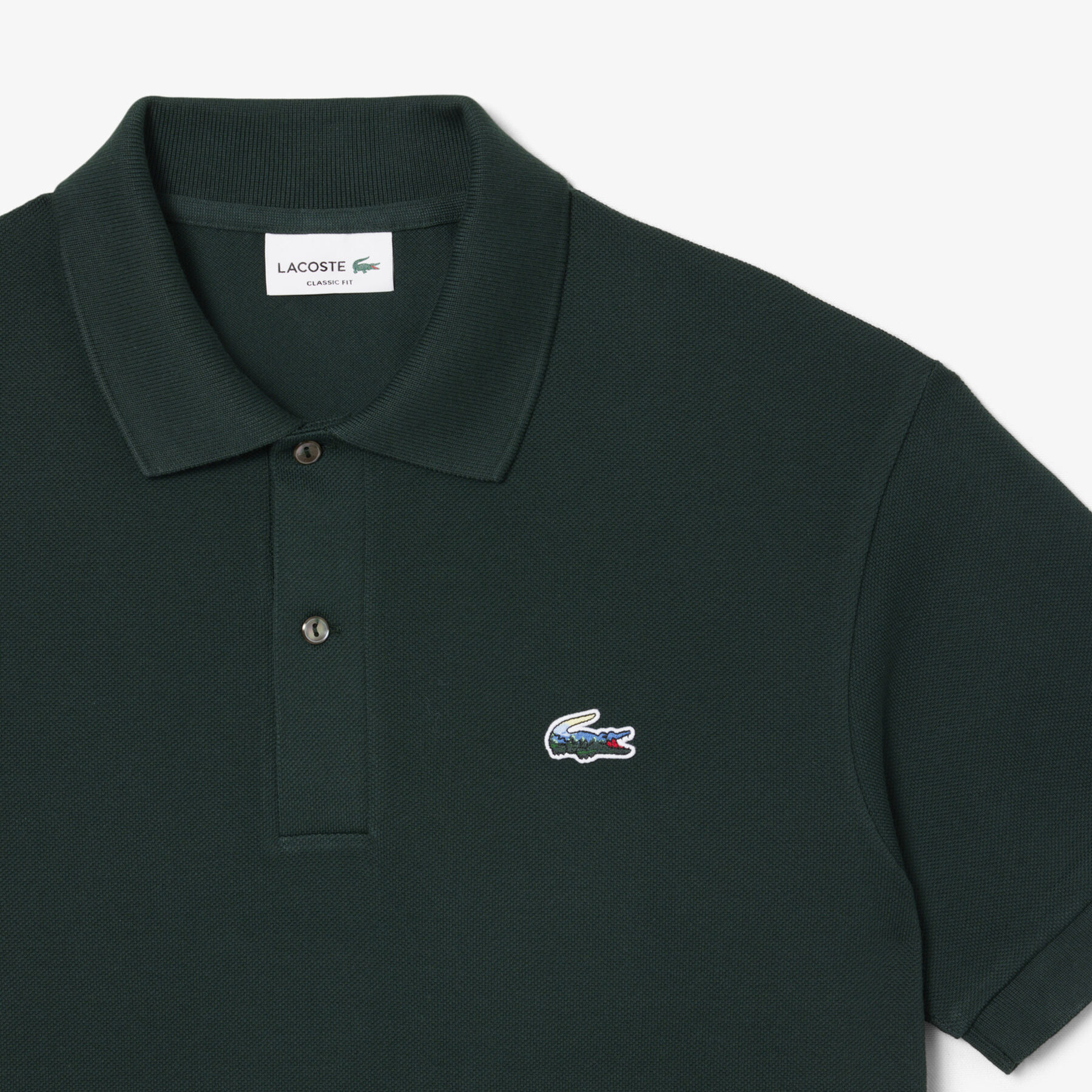 Classic Fit Landscape Crocodile Pique Polo Shirt lacoste classic fit landscape crocodile pique polo shirt