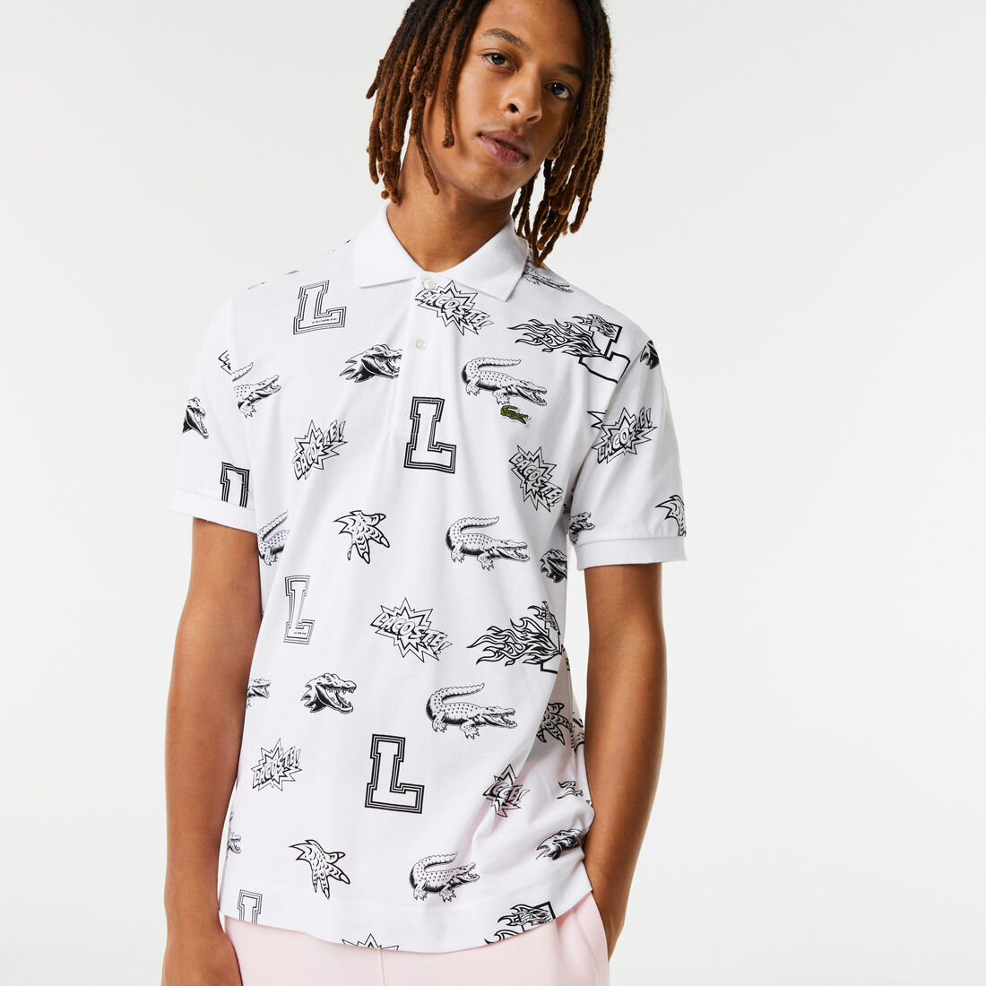 تيشيرت بولو لاكوست بطبعة قابلة للتعديل الشخصي من تشكيلة موسم الأعياد للجنسين تيشيرت بولو لاكوست بطبعة قابلة للتعديل الشخصي من تشكيلة موسم الأعياد للجنسين