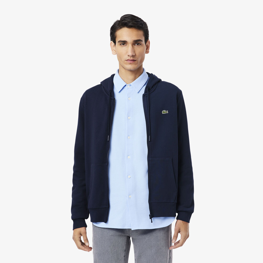 Classic Fit Zipped Fleece Sweatshirt