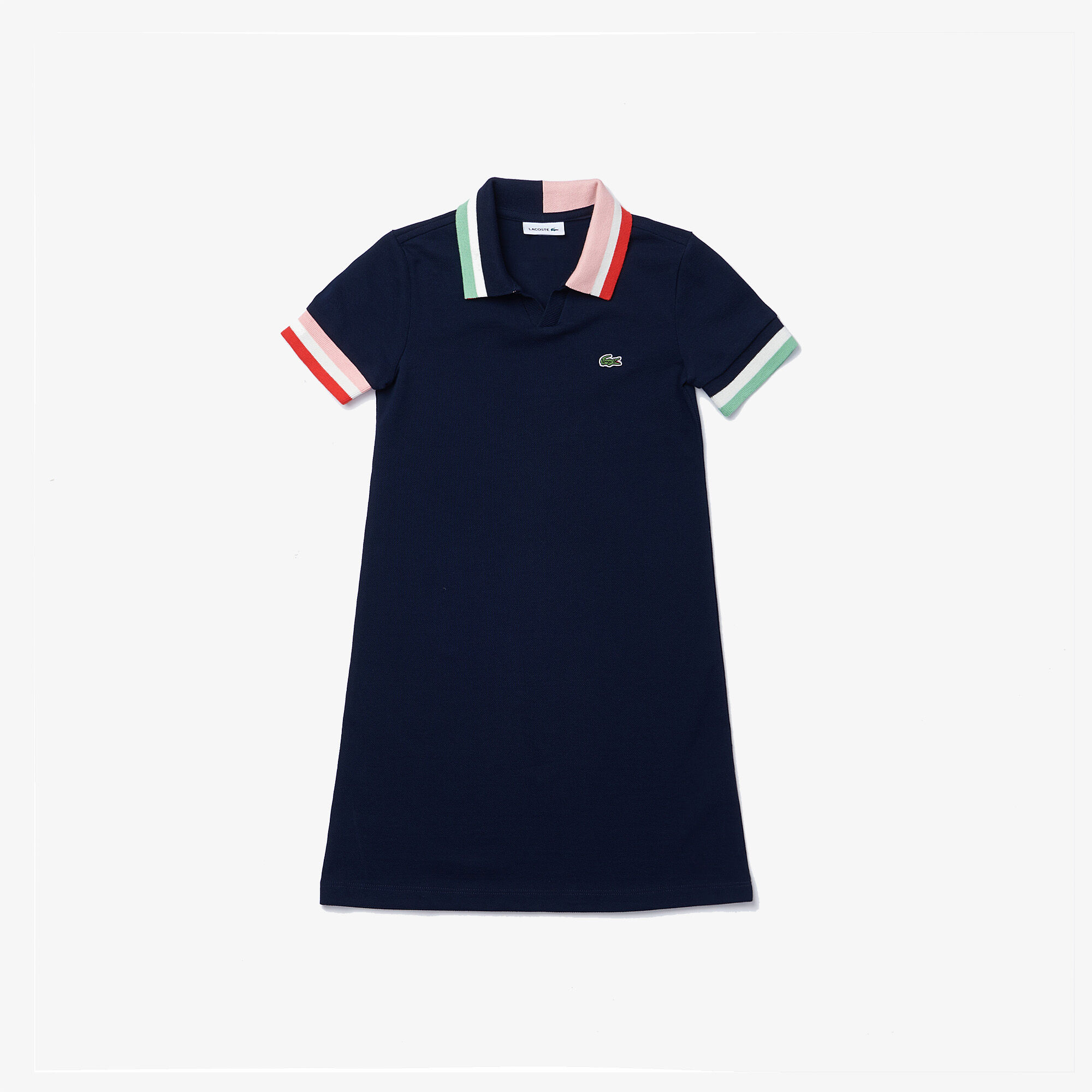 Girls’ Colorblock Accents Cotton Piqué Polo Dress