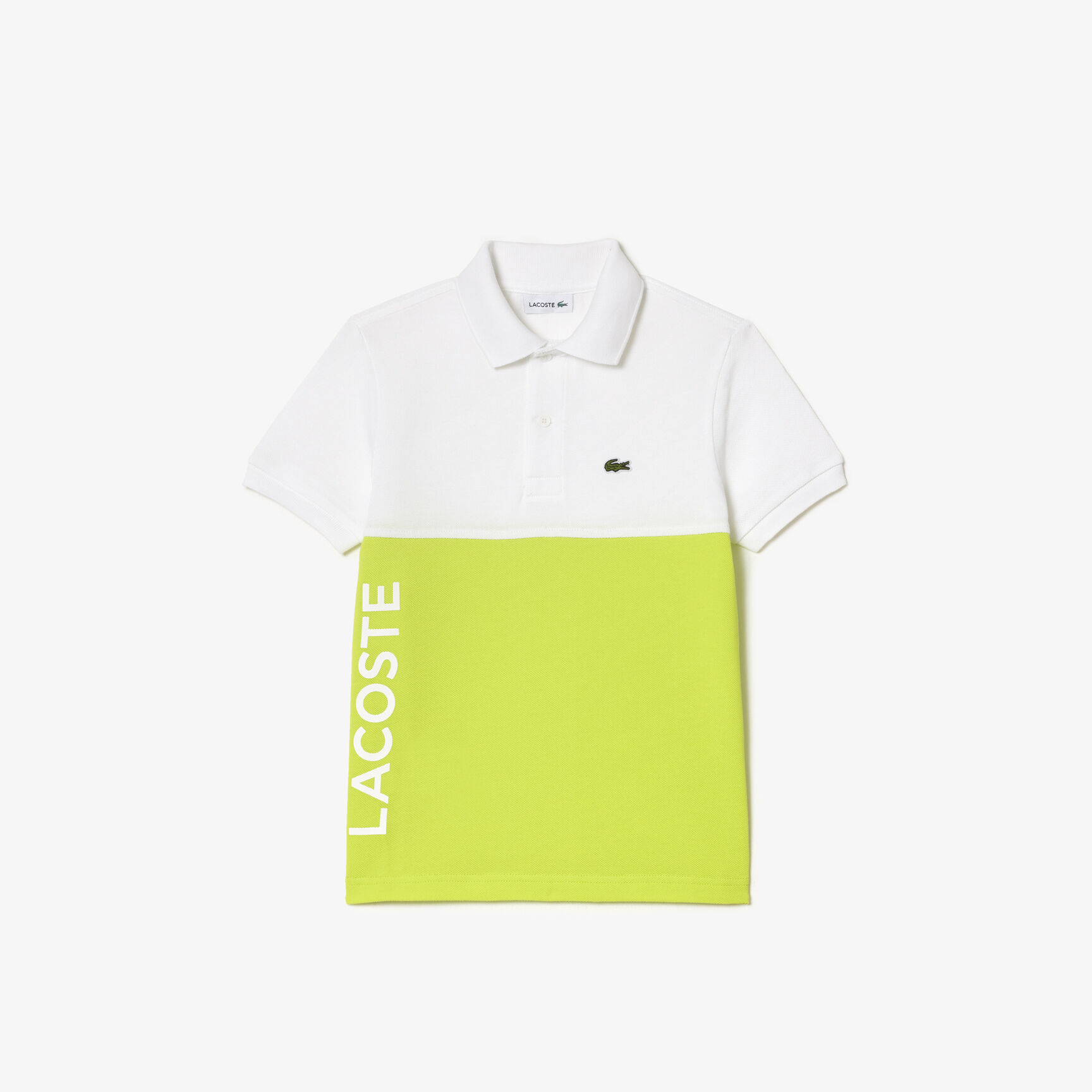 Kids' Lacoste Organic Cotton Pique Colourblock Polo Shirt Kids' Lacoste Organic Cotton Pique Colourblock Polo Shirt