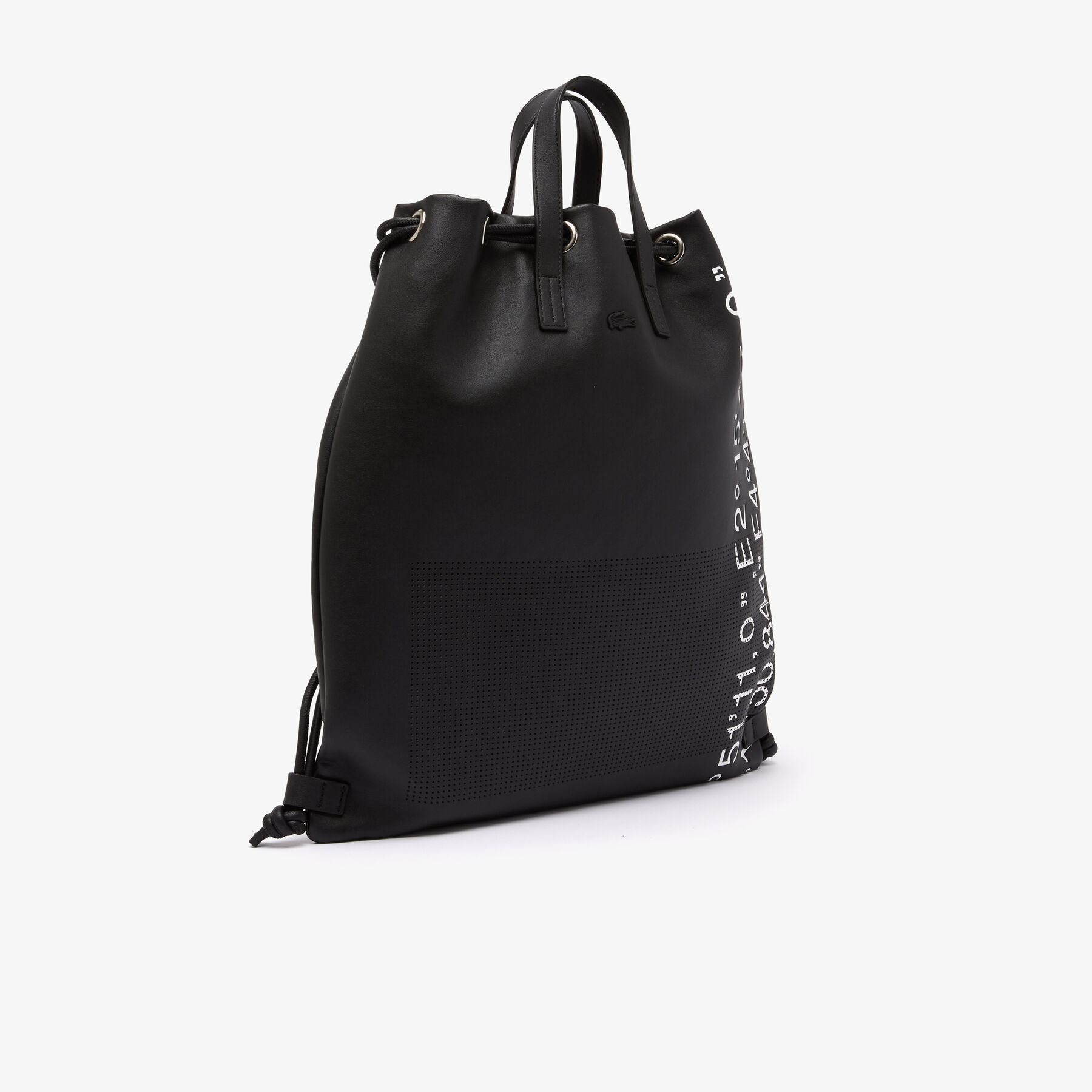 unisex lacoste contrast geographical coordinate flat backpack