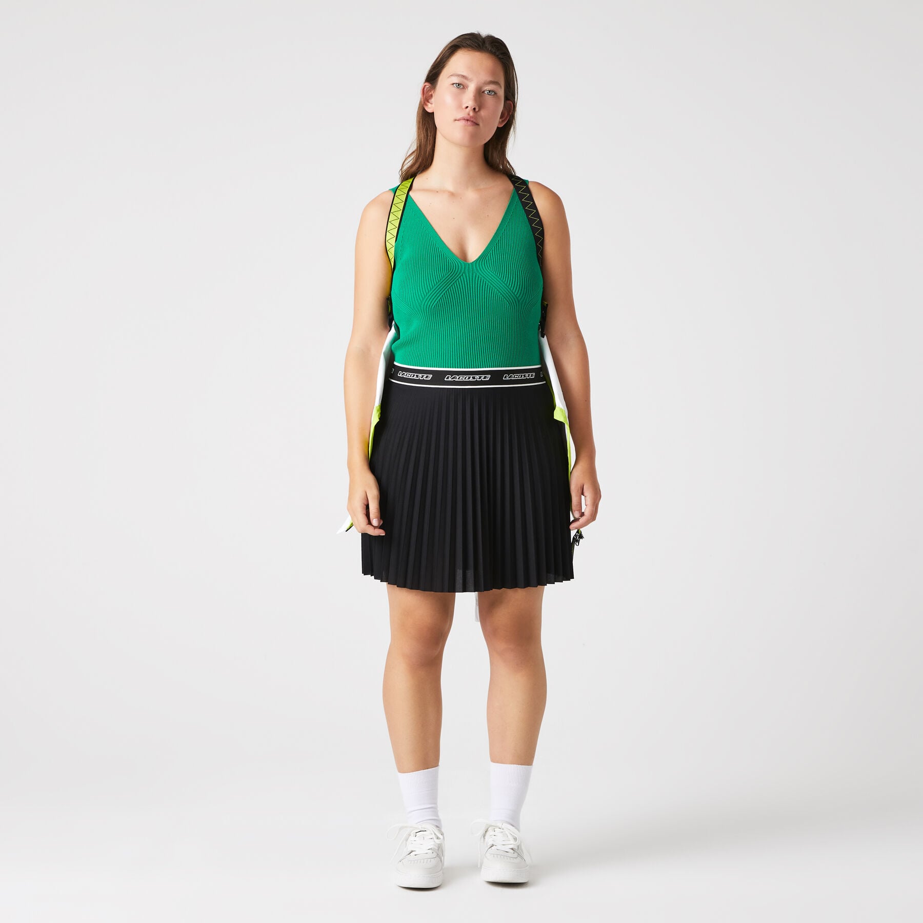 Women's Lacoste Elasticised Waist Short Pleated Skirt women s lacoste elasticised waist short pleated skirt