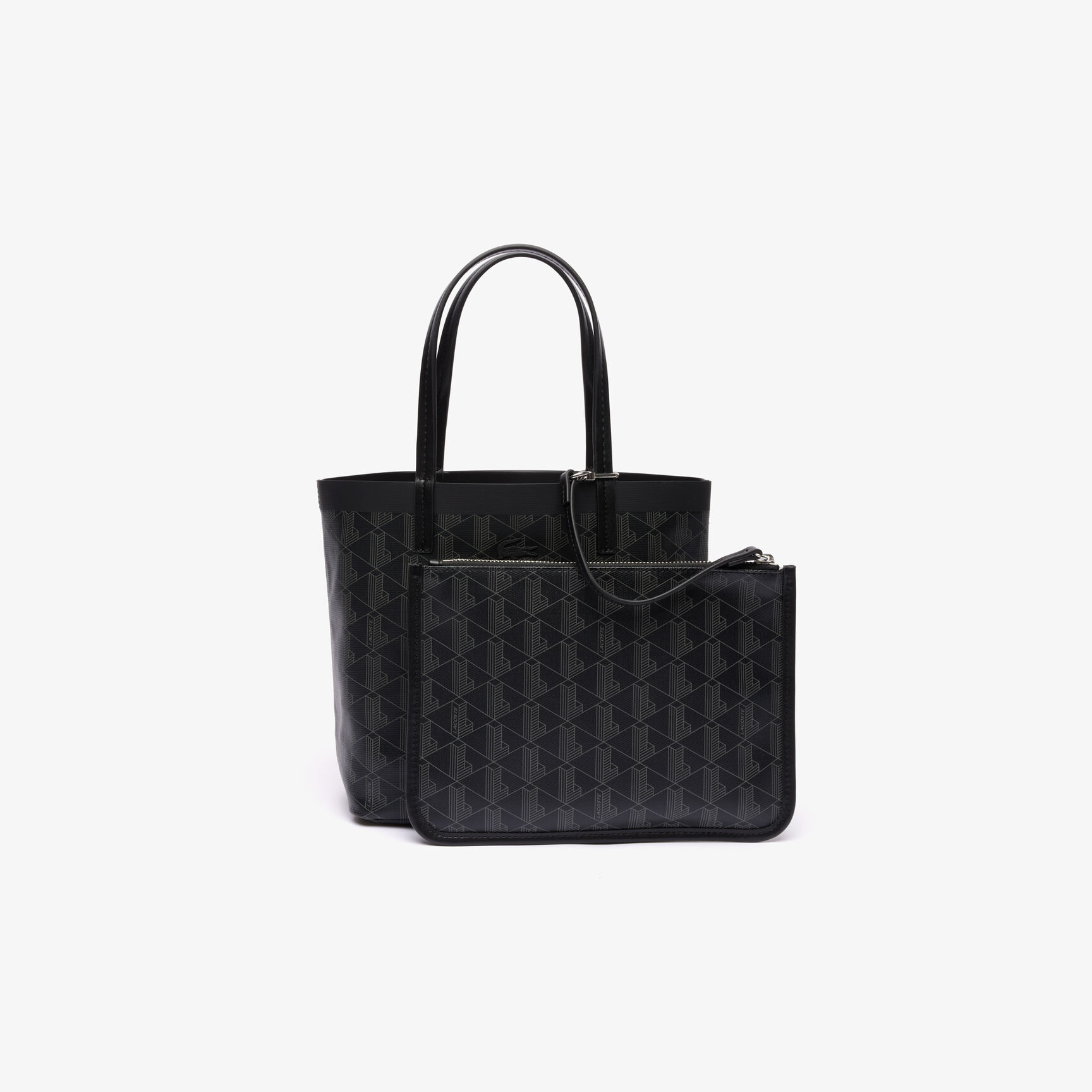 Zely Coated Canvas Monogram Small Tote Zely Coated Canvas Monogram Small Tote