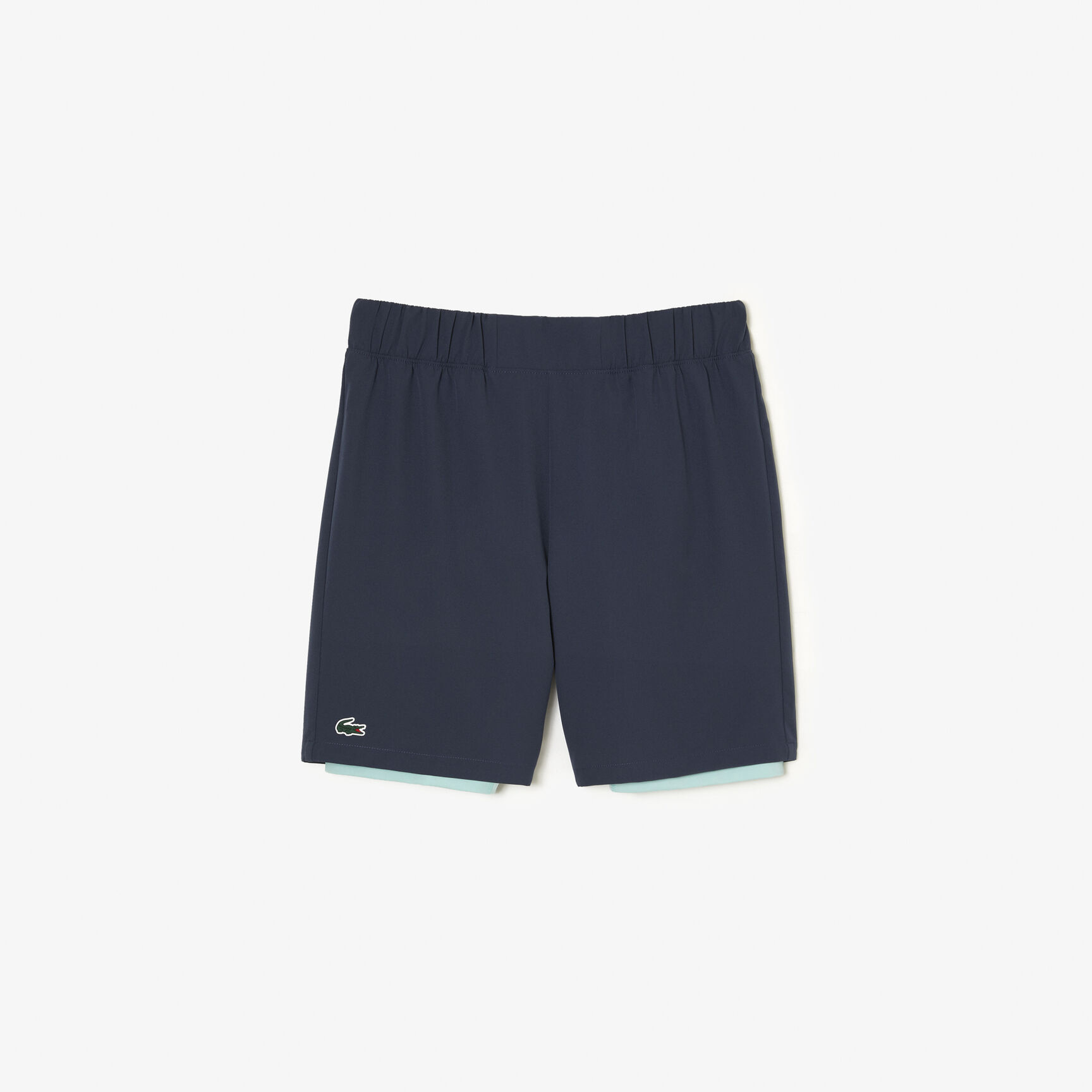 Men's Two-Tone Lacoste Sport Shorts with Built-in Undershorts Men's Two-Tone Lacoste Sport Shorts with Built-in Undershorts