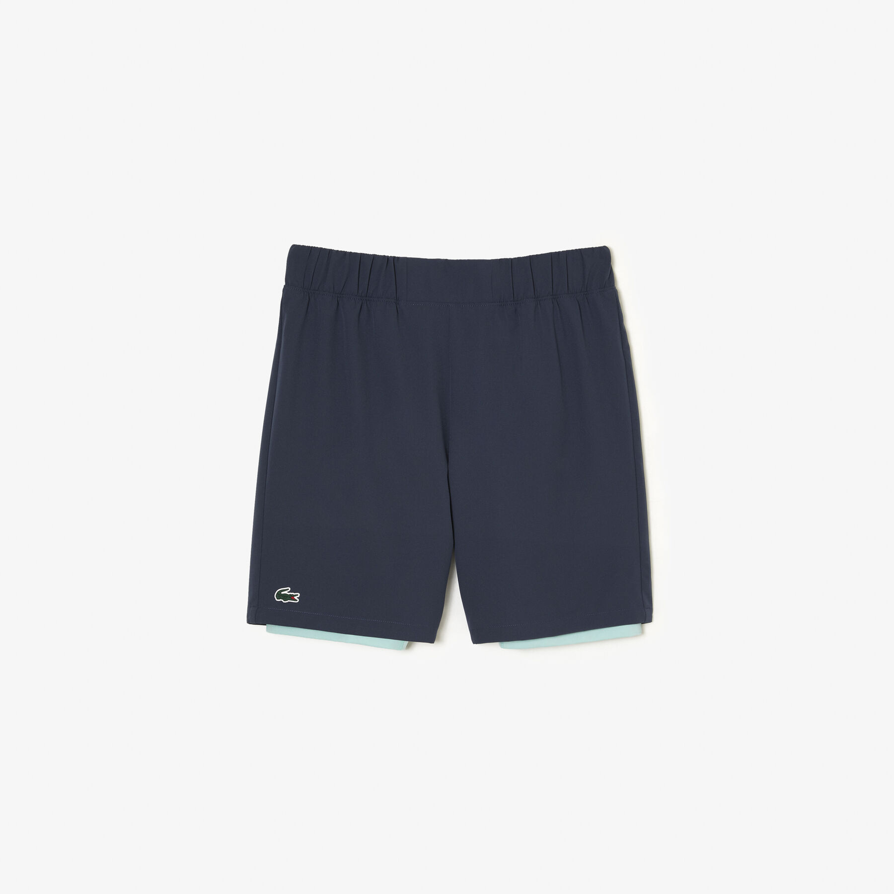 Men's Two-Tone Lacoste Sport Shorts with Built-in Undershorts Men's Two-Tone Lacoste Sport Shorts with Built-in Undershorts