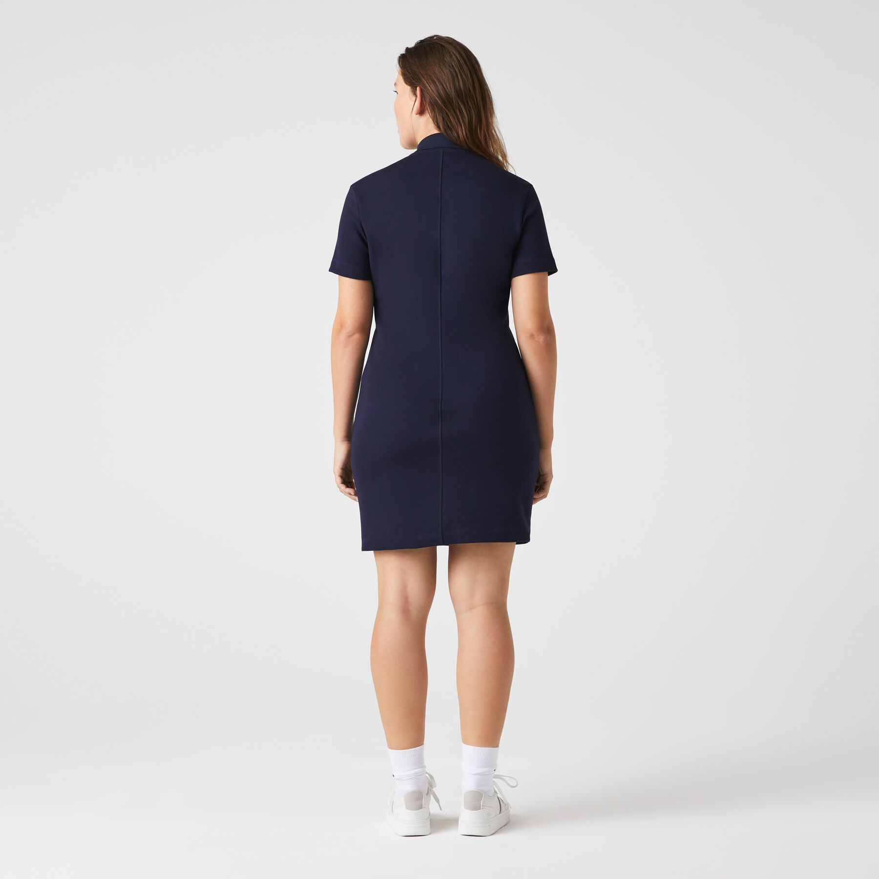 Women's Contrast Branded Two-Ply Jersey Polo Dress lacoste women s contrast branded two ply jersey polo dress