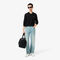 lacoste monochrome cotton v neck sweater