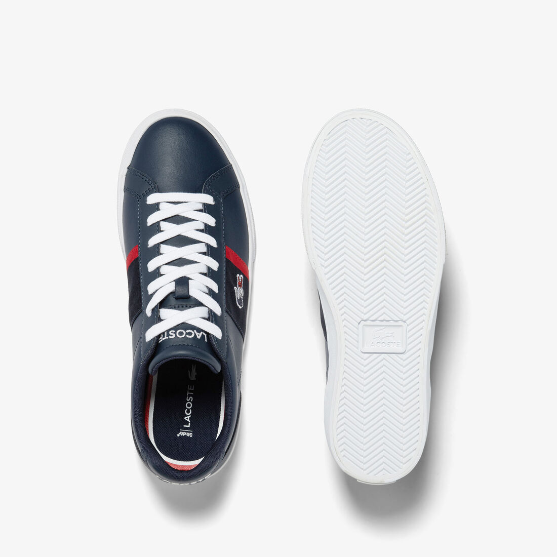 Men's Lacoste Lerond Pro Leather Tricolour Trainers Men's Lacoste Lerond Pro Leather Tricolour Trainers