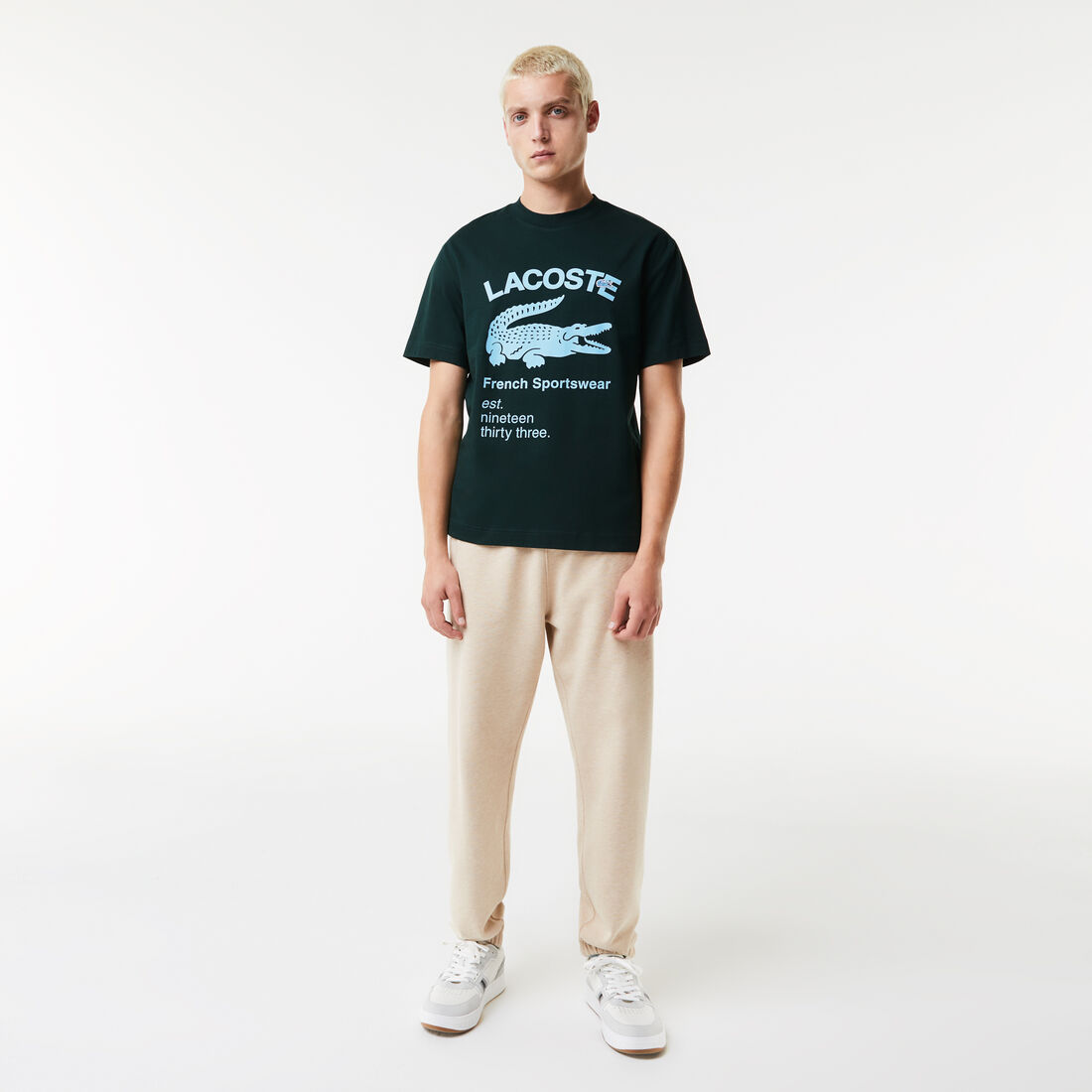 Men's Lacoste Relaxed Fit Crocodile T-Shirt Men's Lacoste Relaxed Fit Crocodile T-Shirt