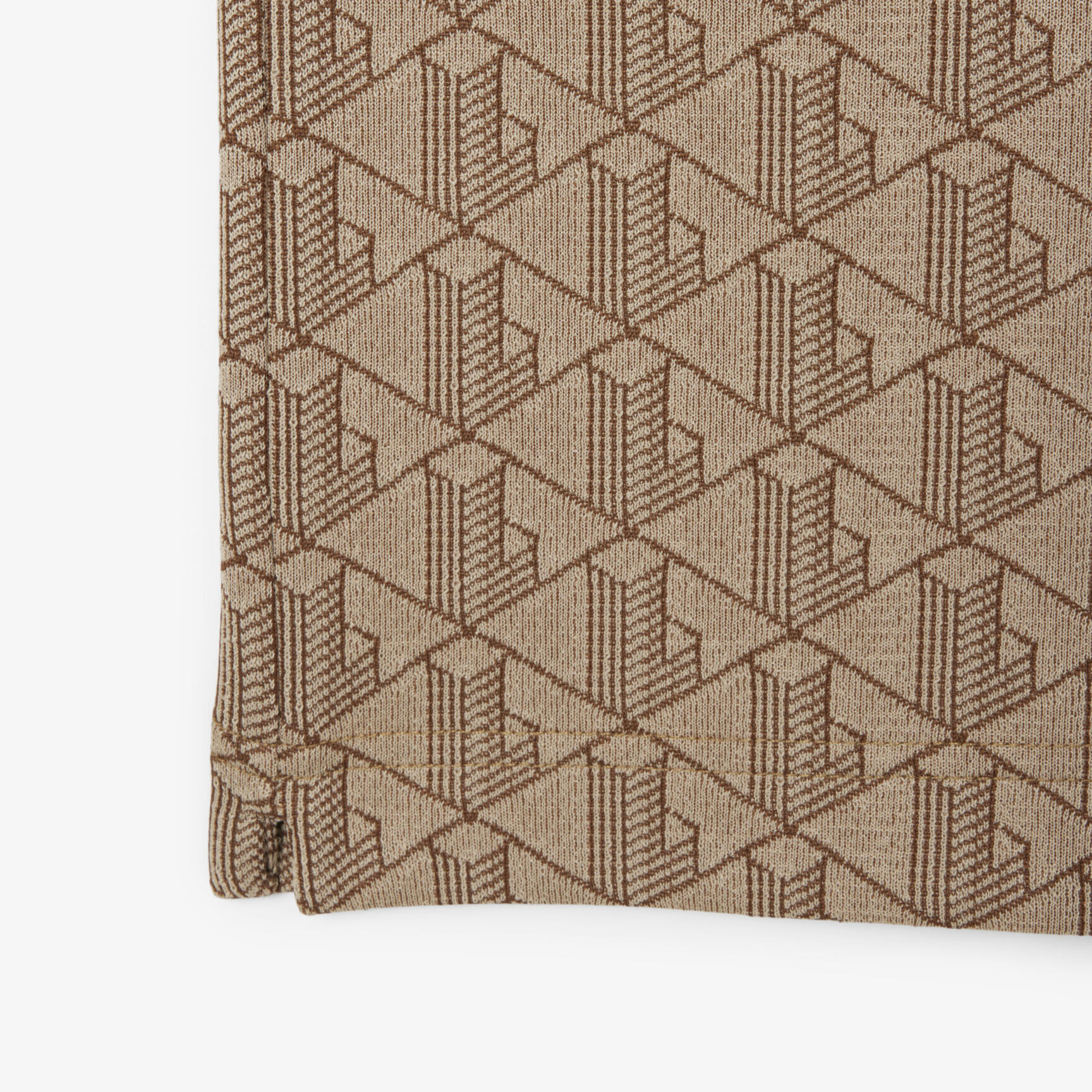 قميص بولو كلاسيكي بقصّة كلاسيكية من قماش الجاكار أحادي اللون