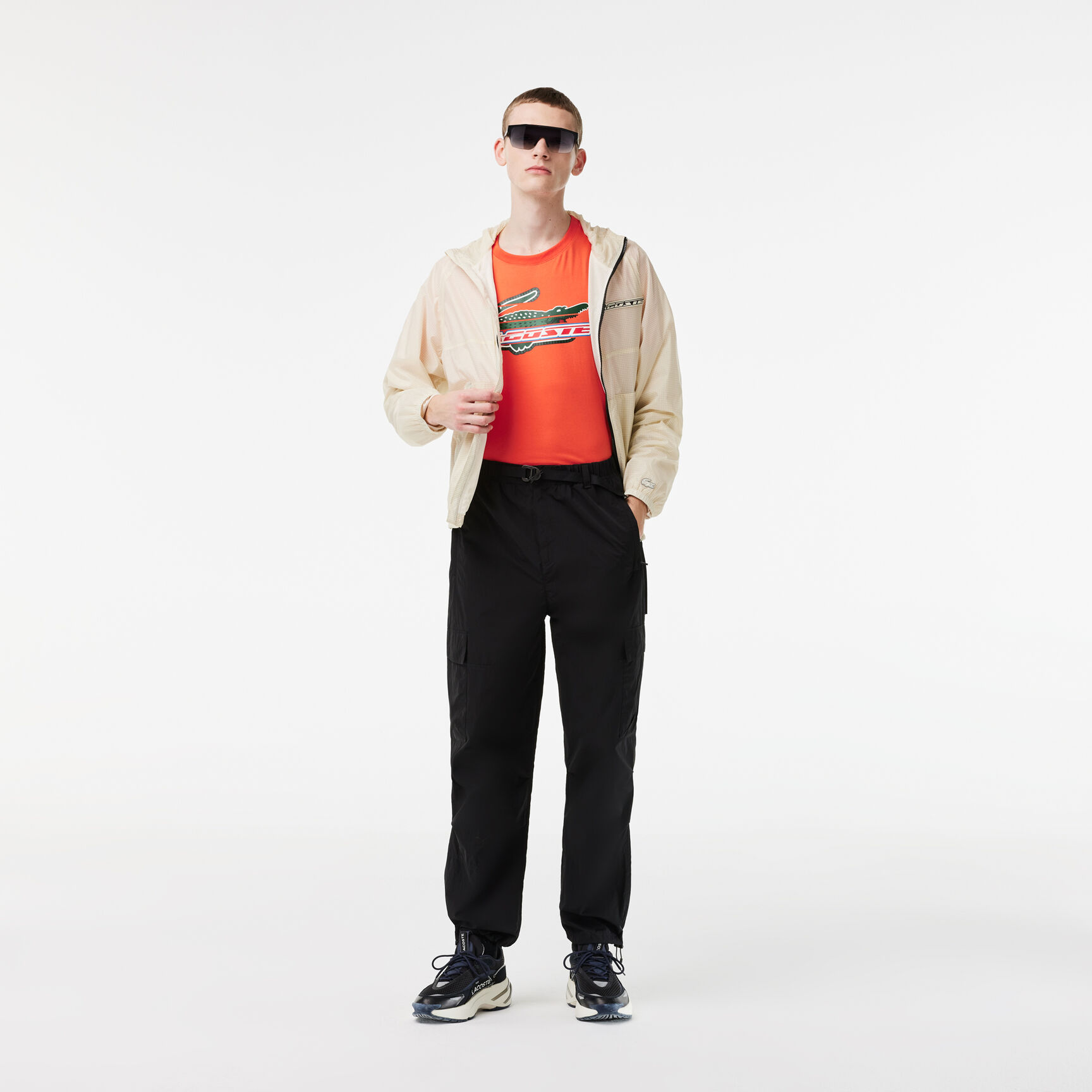 تيشيرت لاكوست قطن عضوي بقصة عادية للرجال مجموعة Lacoste SPORT