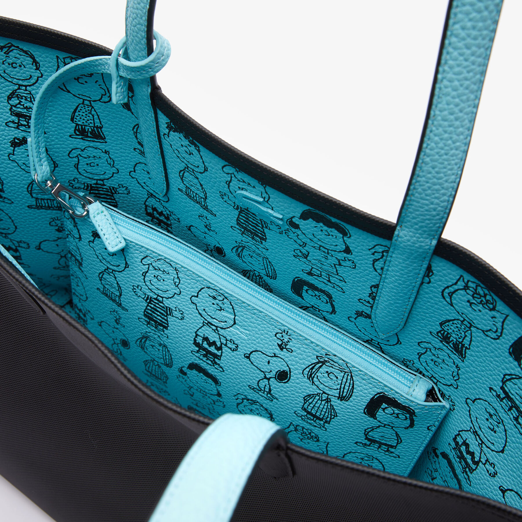 لاكوست حقيبة تسوق كبيرة للنساء من lacoste x peanuts بسحاب