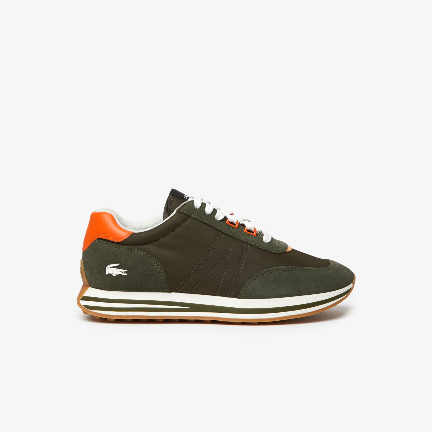 Men's Lacoste L-Spin Leather Colour Contrast Trainers Men's Lacoste L-Spin Leather Colour Contrast Trainers