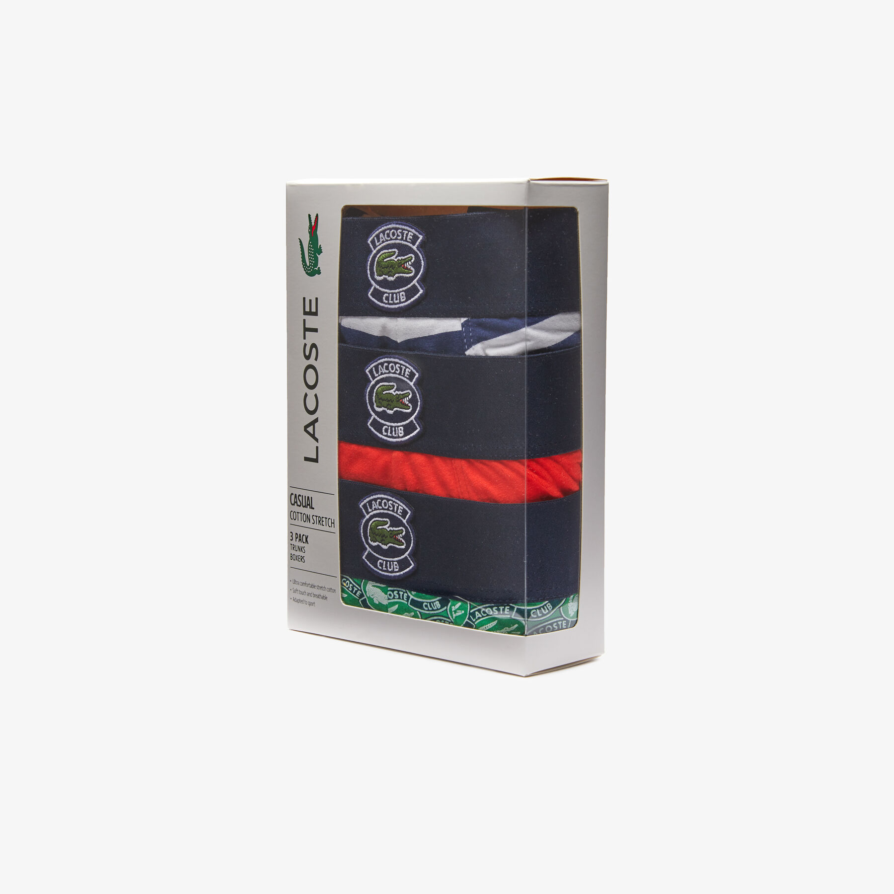 Men’s Father’s Day Stretch Cotton Trunk 3-Pack lacoste men s father s day stretch cotton trunk 3 pack