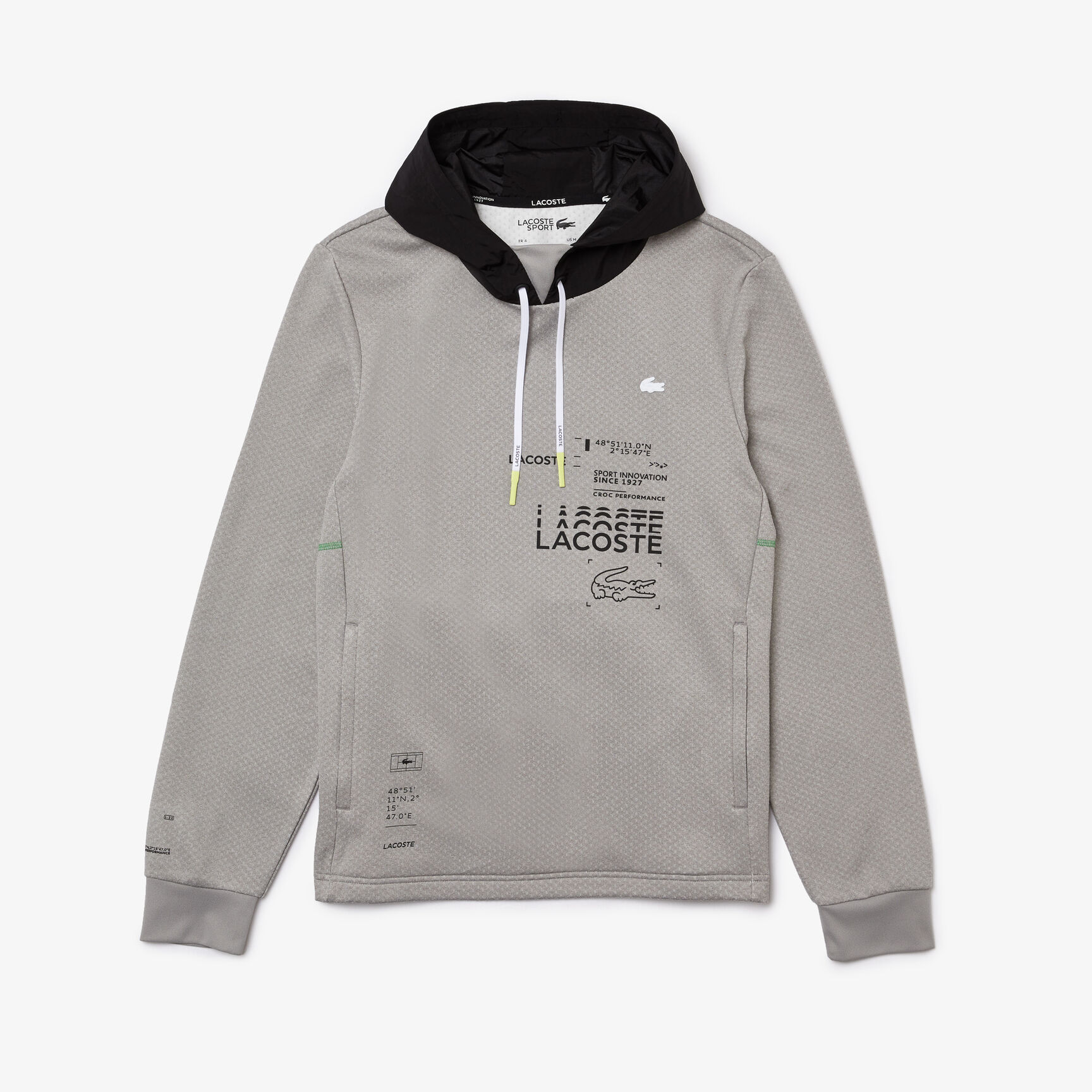 Men's Lacoste SPORT Nylon Contrast Hood Pullover Jacket Men's Lacoste SPORT Nylon Contrast Hood Pullover Jacket