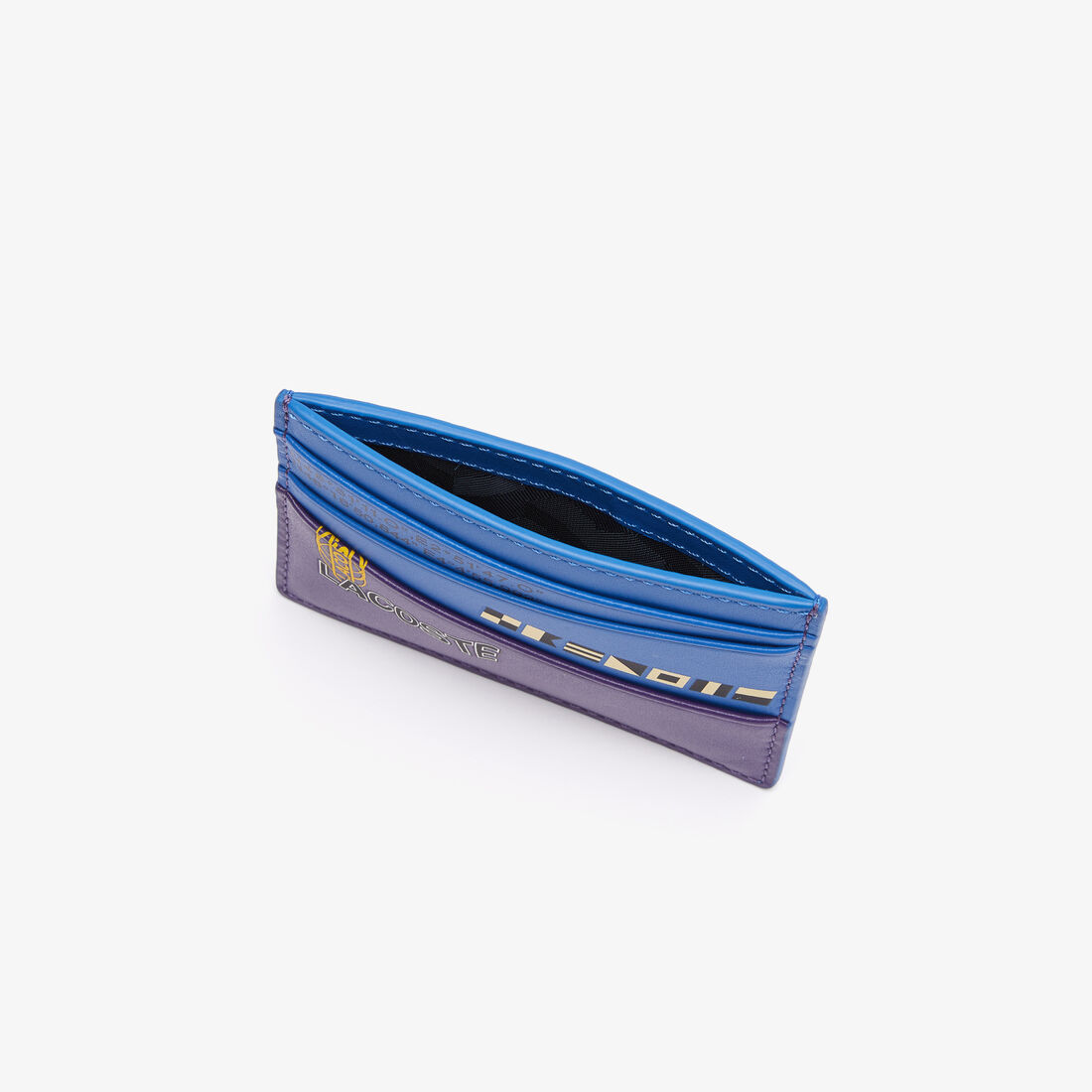 Unisex Lacoste Color-Block Nautical Print Card Holder Unisex Lacoste Color-Block Nautical Print Card Holder