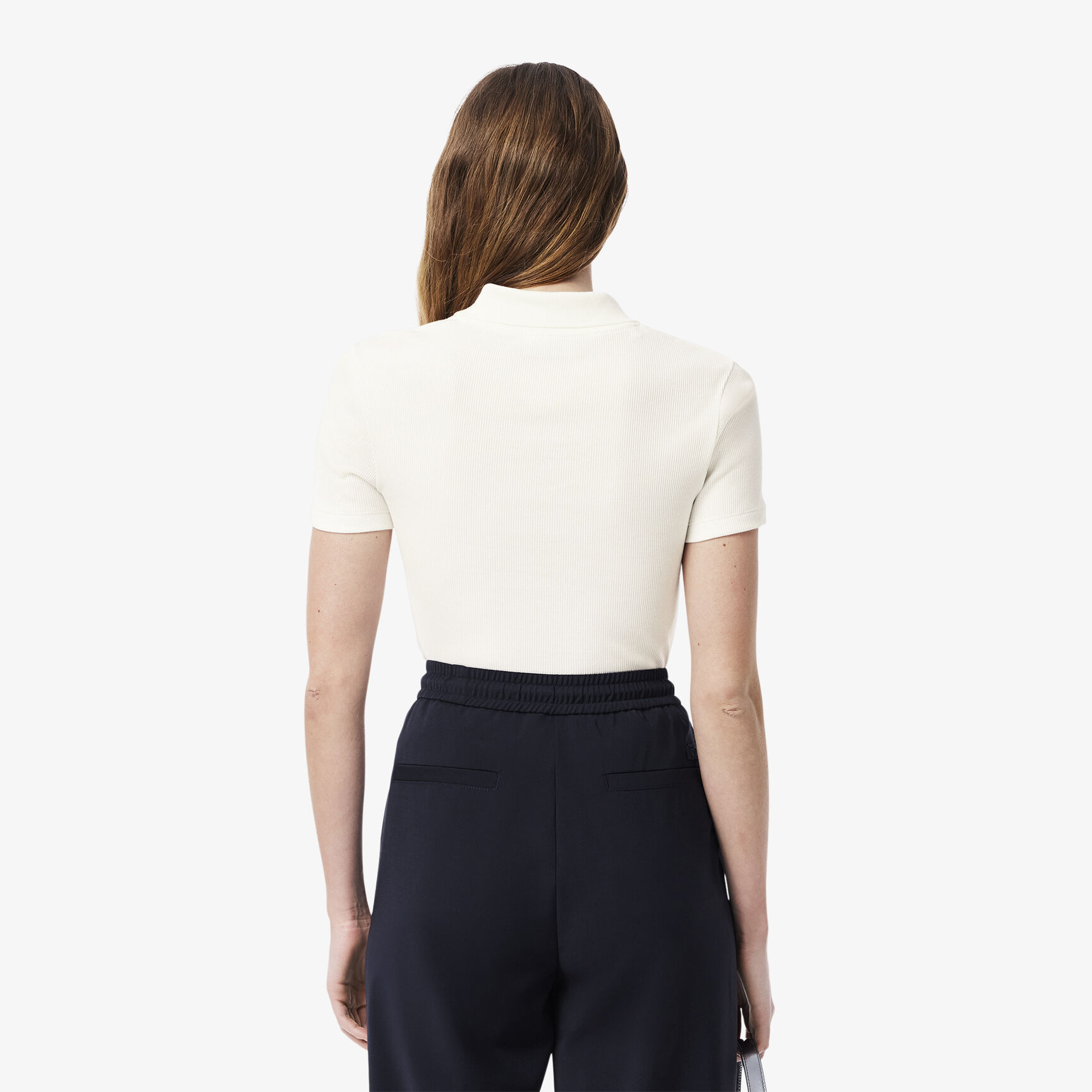 Slim Fit L.12.D Ribbed Cotton Polo Shirt Slim Fit L.12.D Ribbed Cotton Polo Shirt