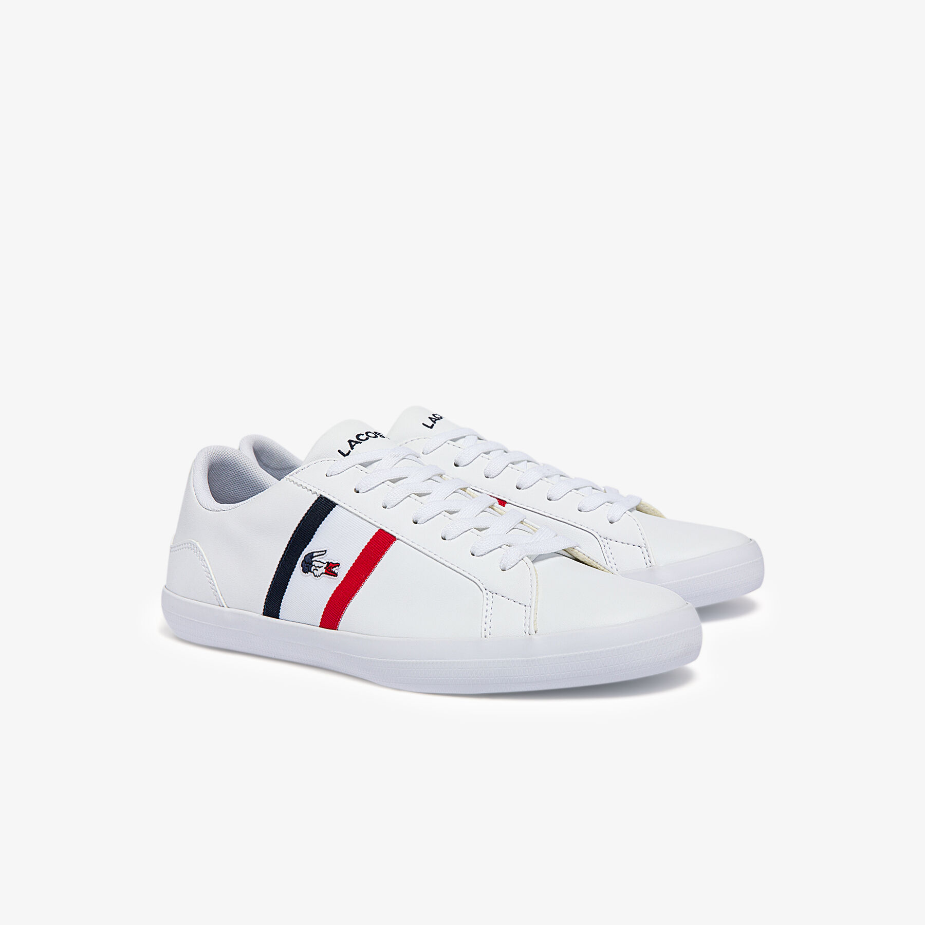 Men's Lerond Tricolore Leather and Synthetic Trainers lacoste men s lerond tricolore leather and synthetic trainers