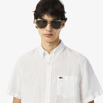 Short Sleeved Linen Shirt Short Sleeved Linen Shirt